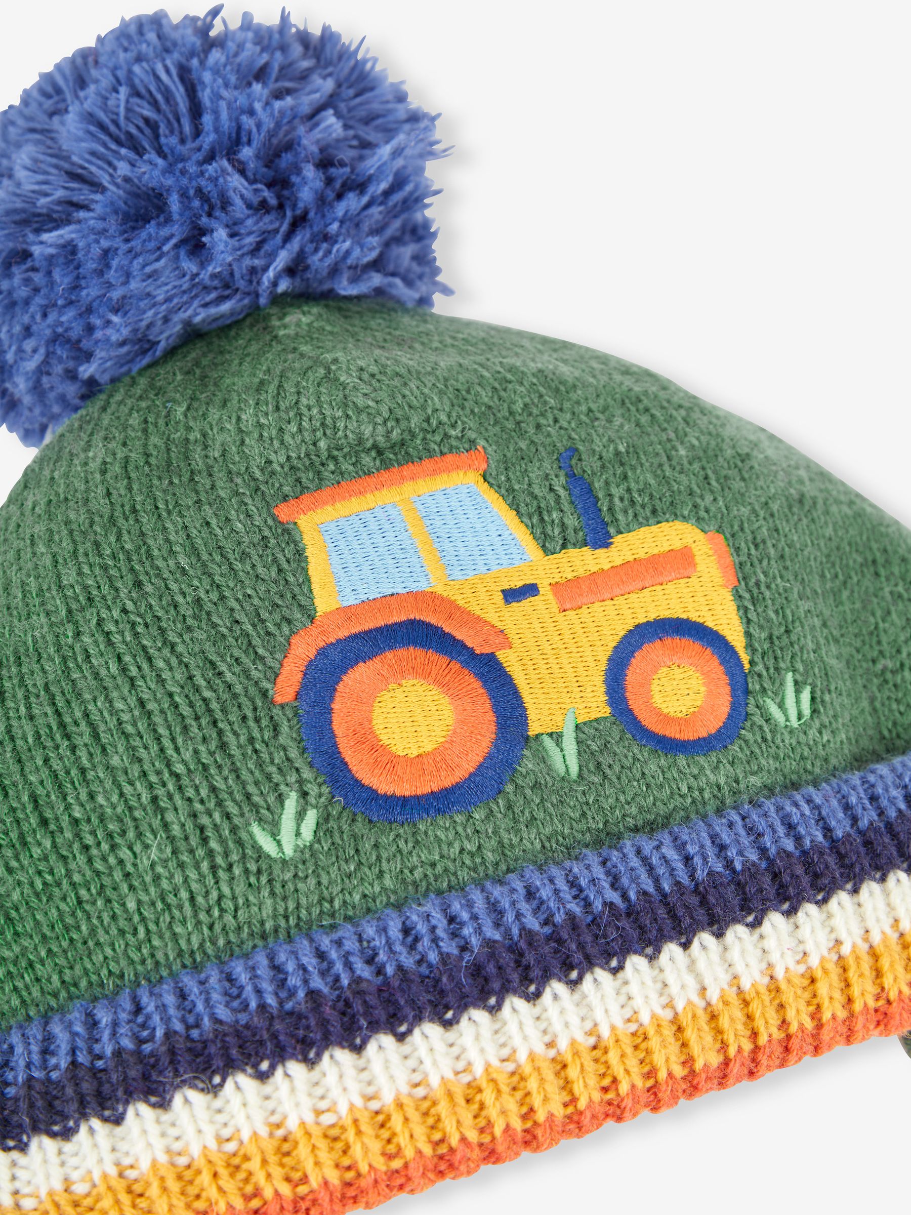 Khaki Green Appliqué Bobble Hat - Image 2 of 3
