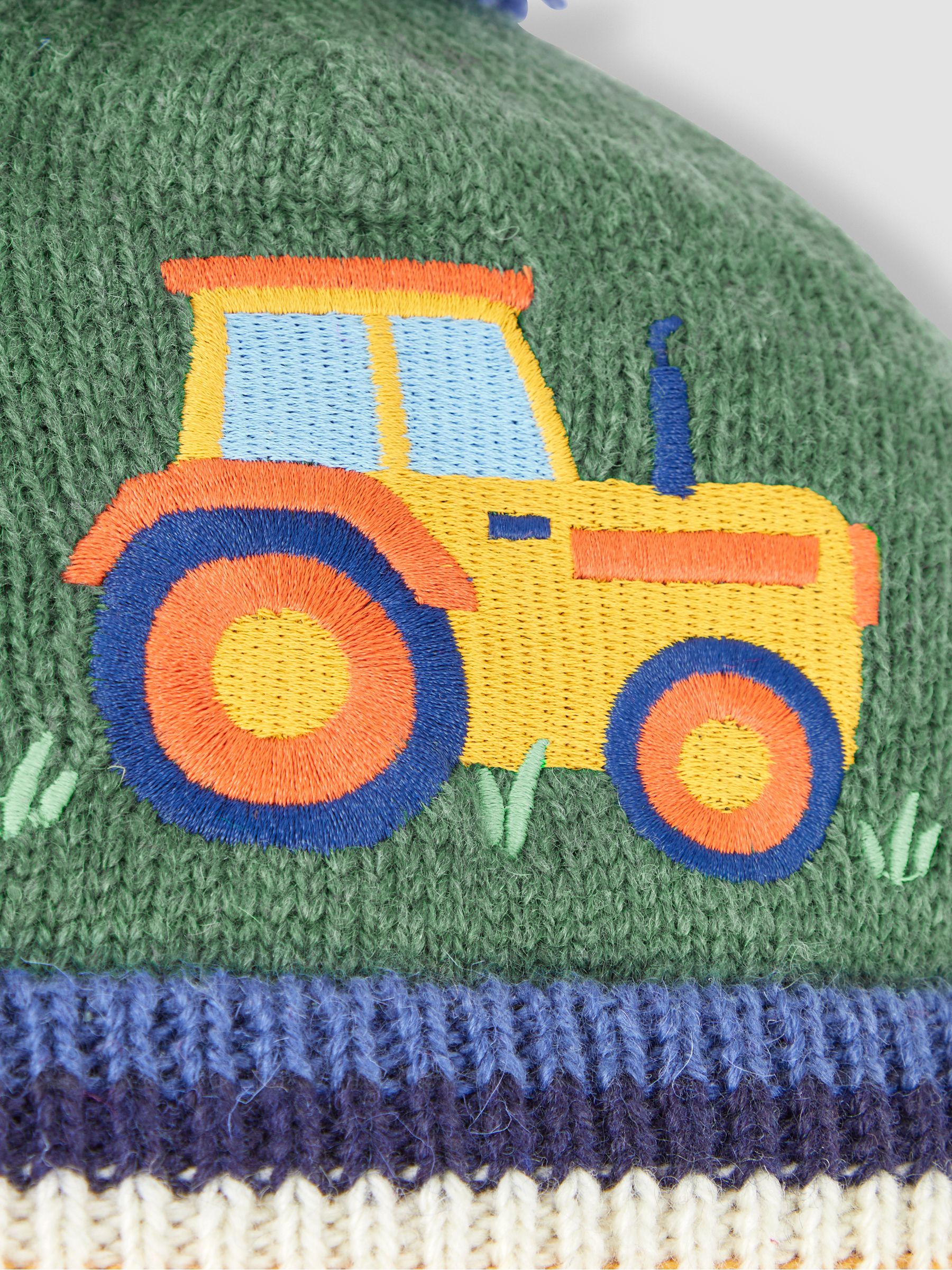 Khaki Green Appliqué Bobble Hat - Image 3 of 3