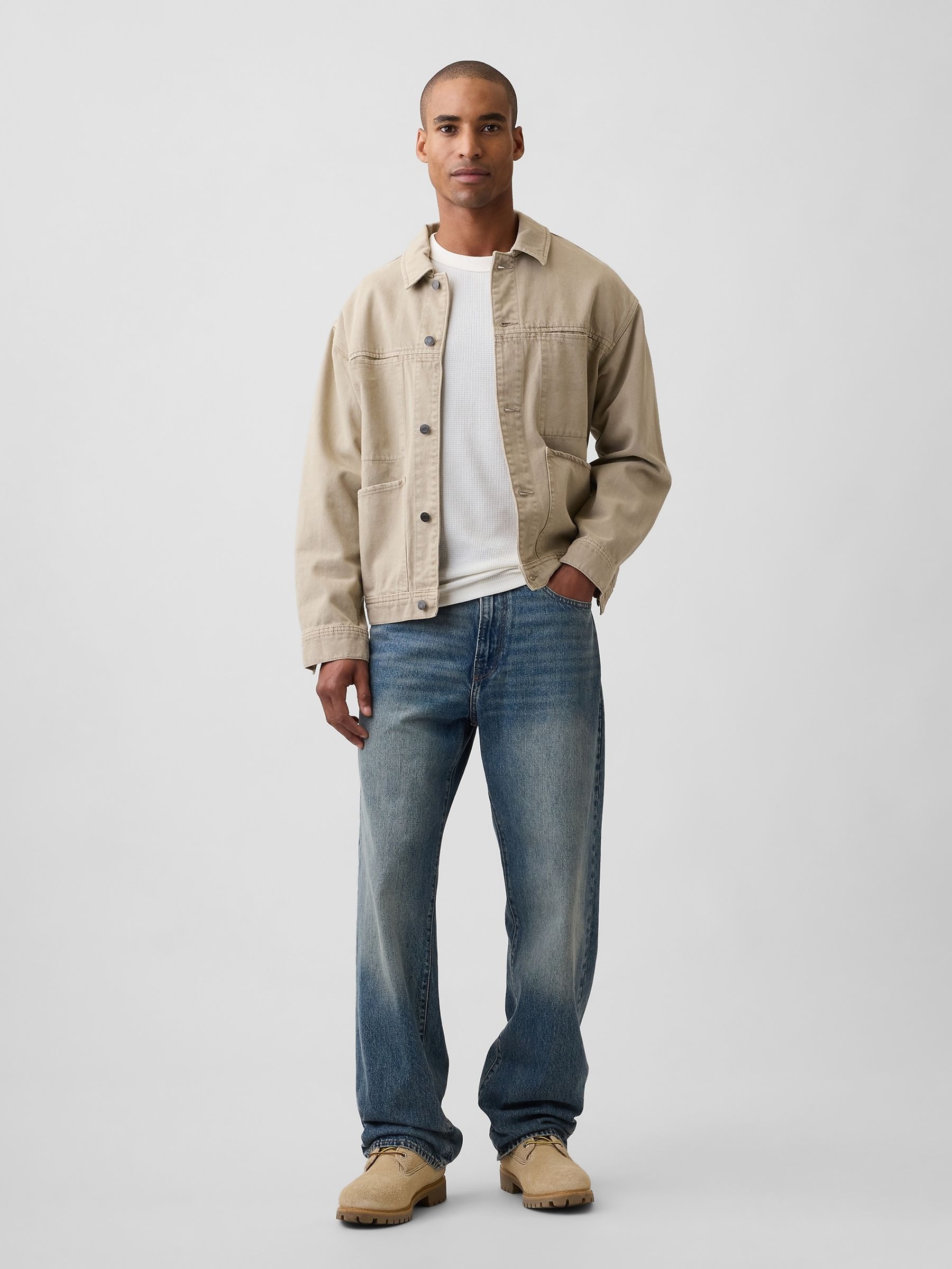 Cream Waffle Knit Long Sleeve T-Shirt - Image 3 of 5