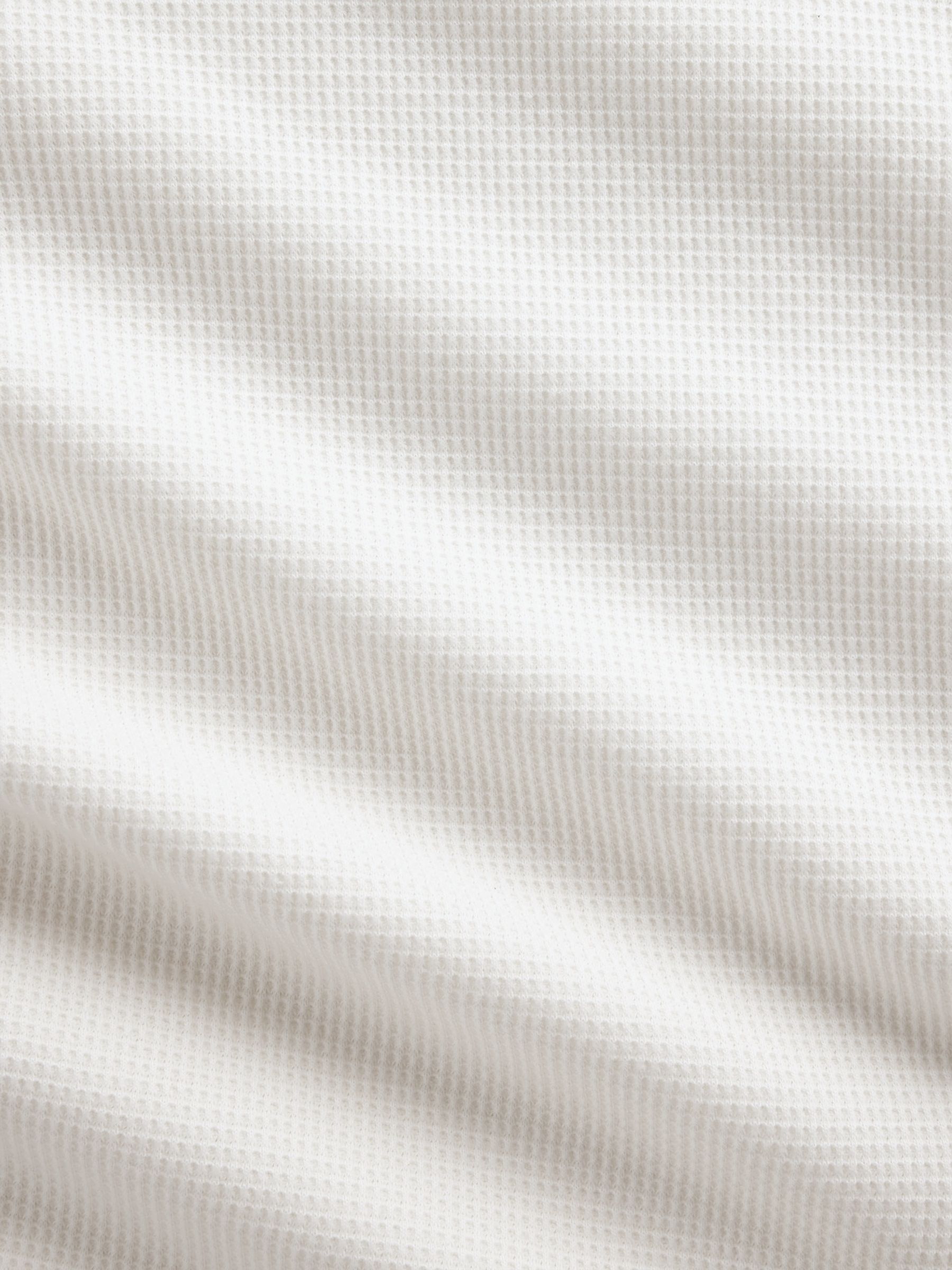Cream Waffle Knit Long Sleeve T-Shirt - Image 5 of 5
