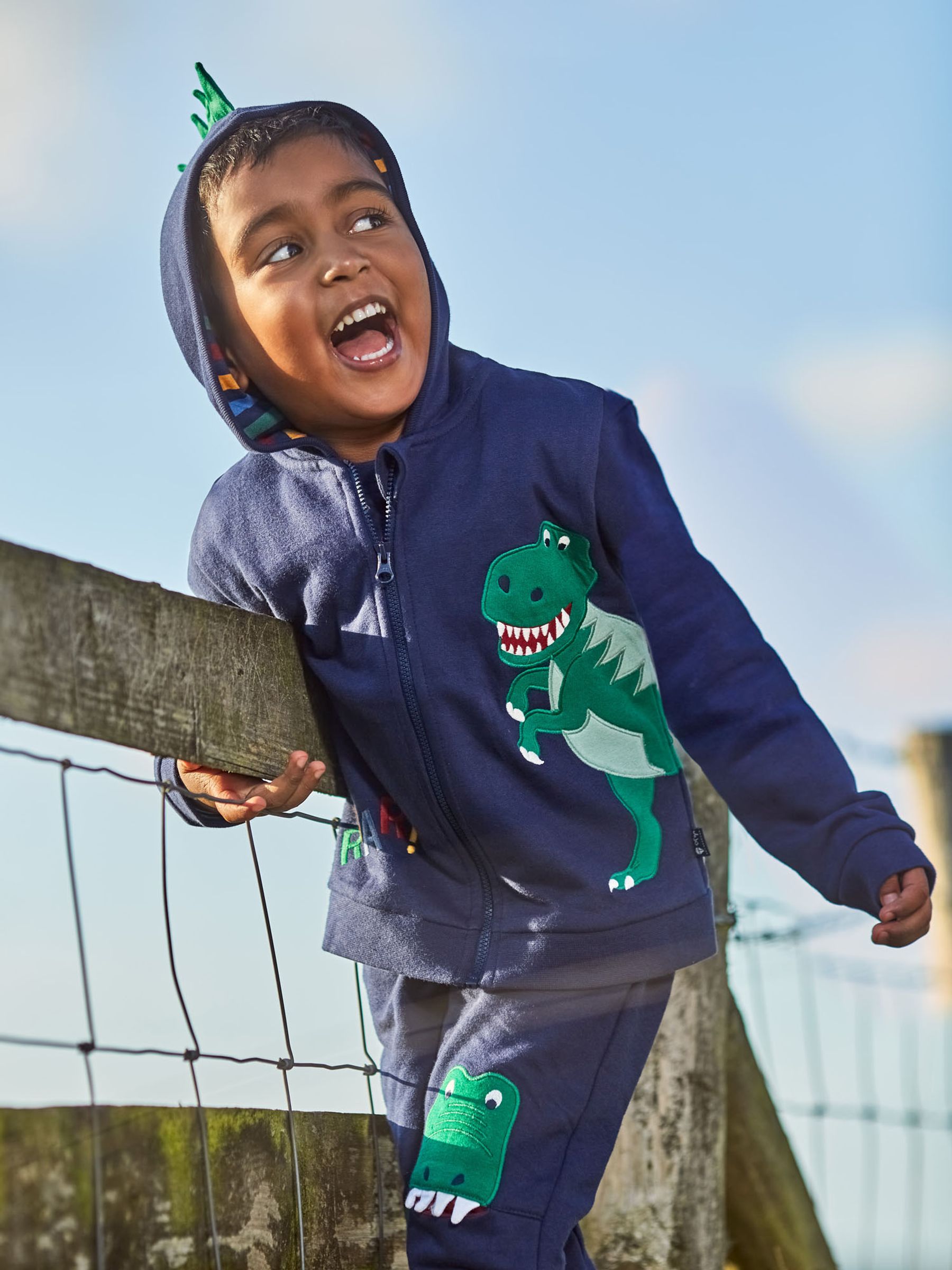 T-Rex Appliqué Joggers in Navy - Image 4 of 5