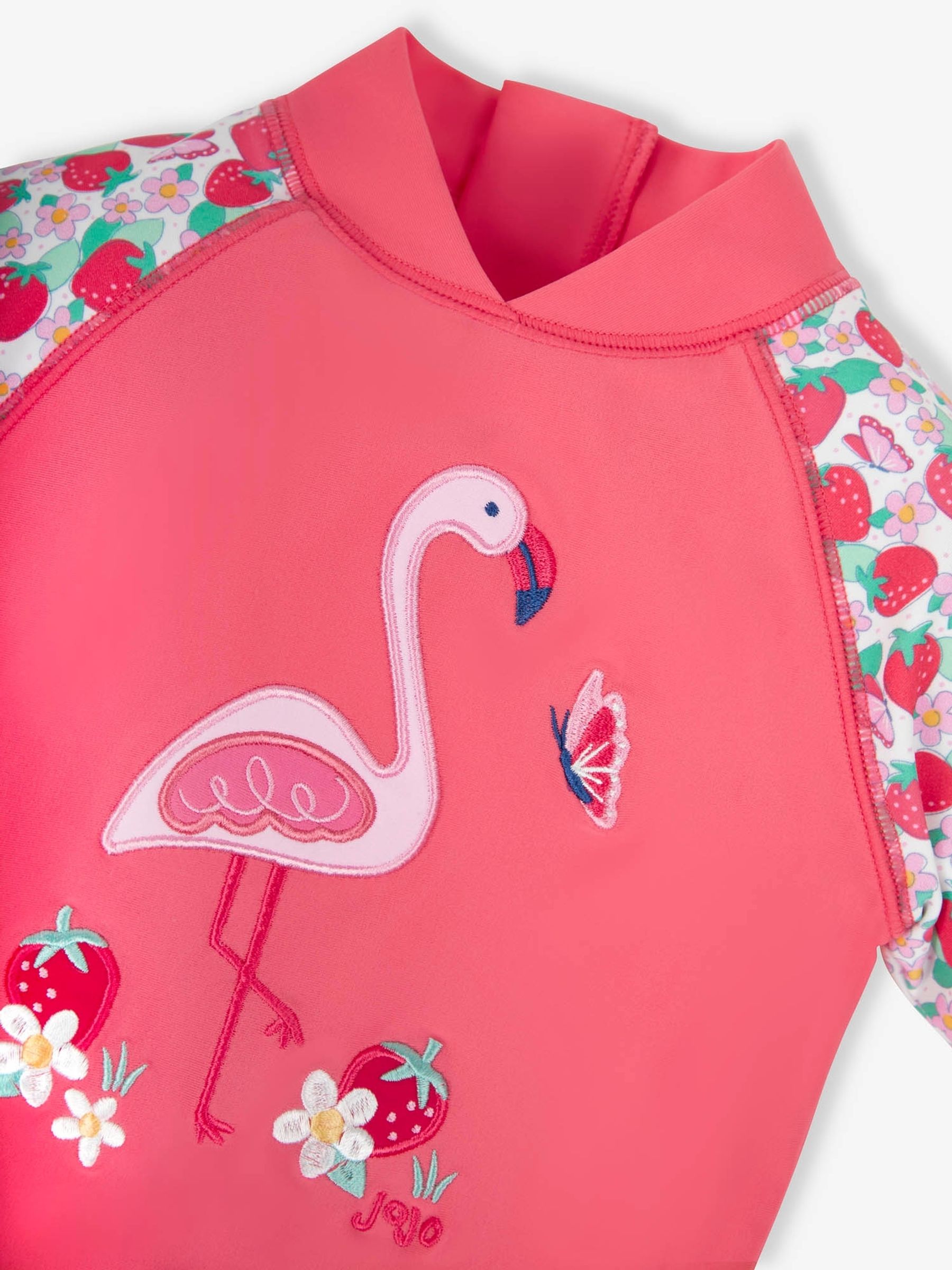 Pink Girls' Flamingo UPF 50 Long Sleeve Swimsuit - Image 5 of 6
