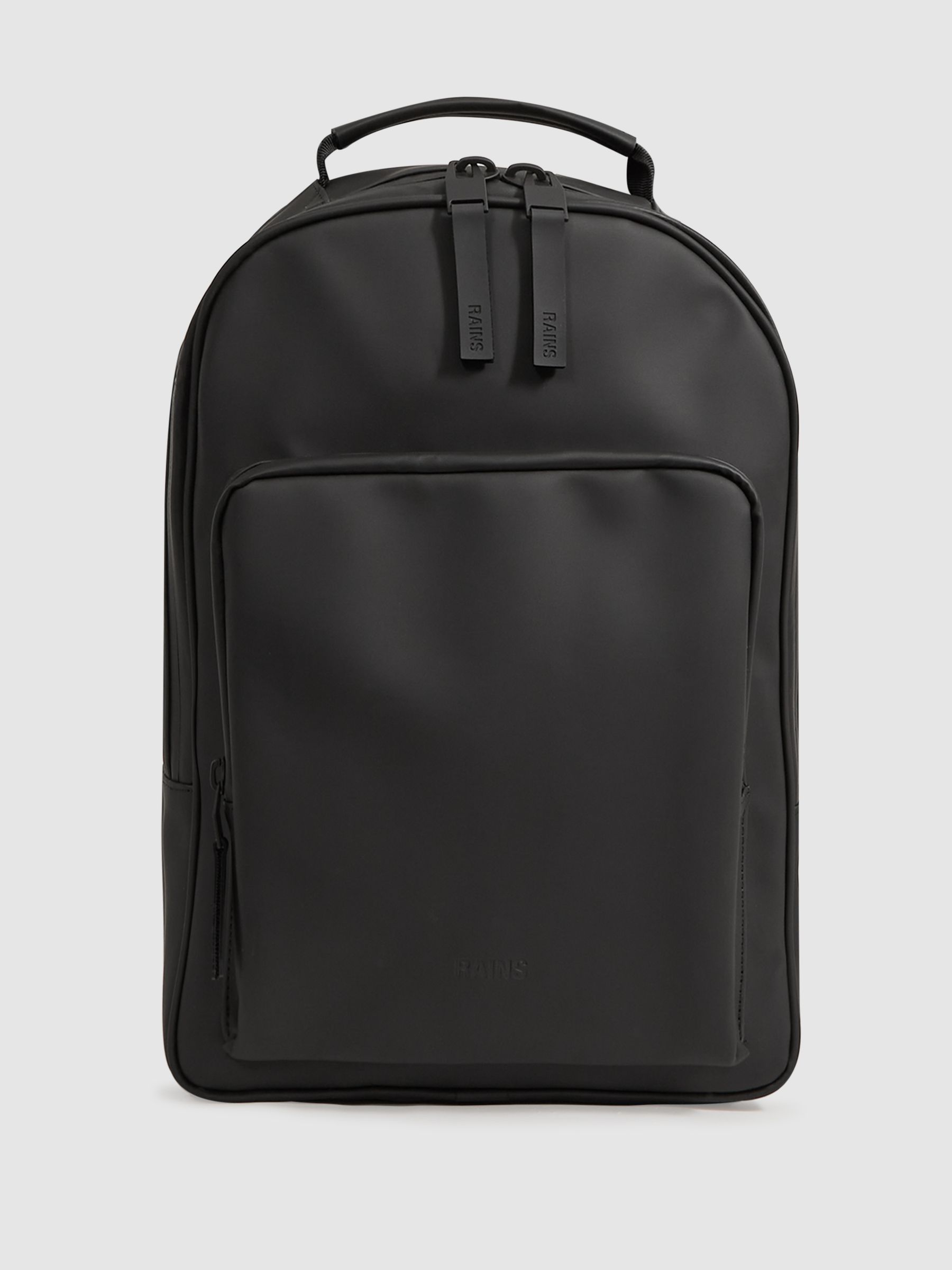 rains backpack - black Trail Mountaineer Rolltop indicating that it is waterproof against light rain with a water column pressure of Rains Backpack Black