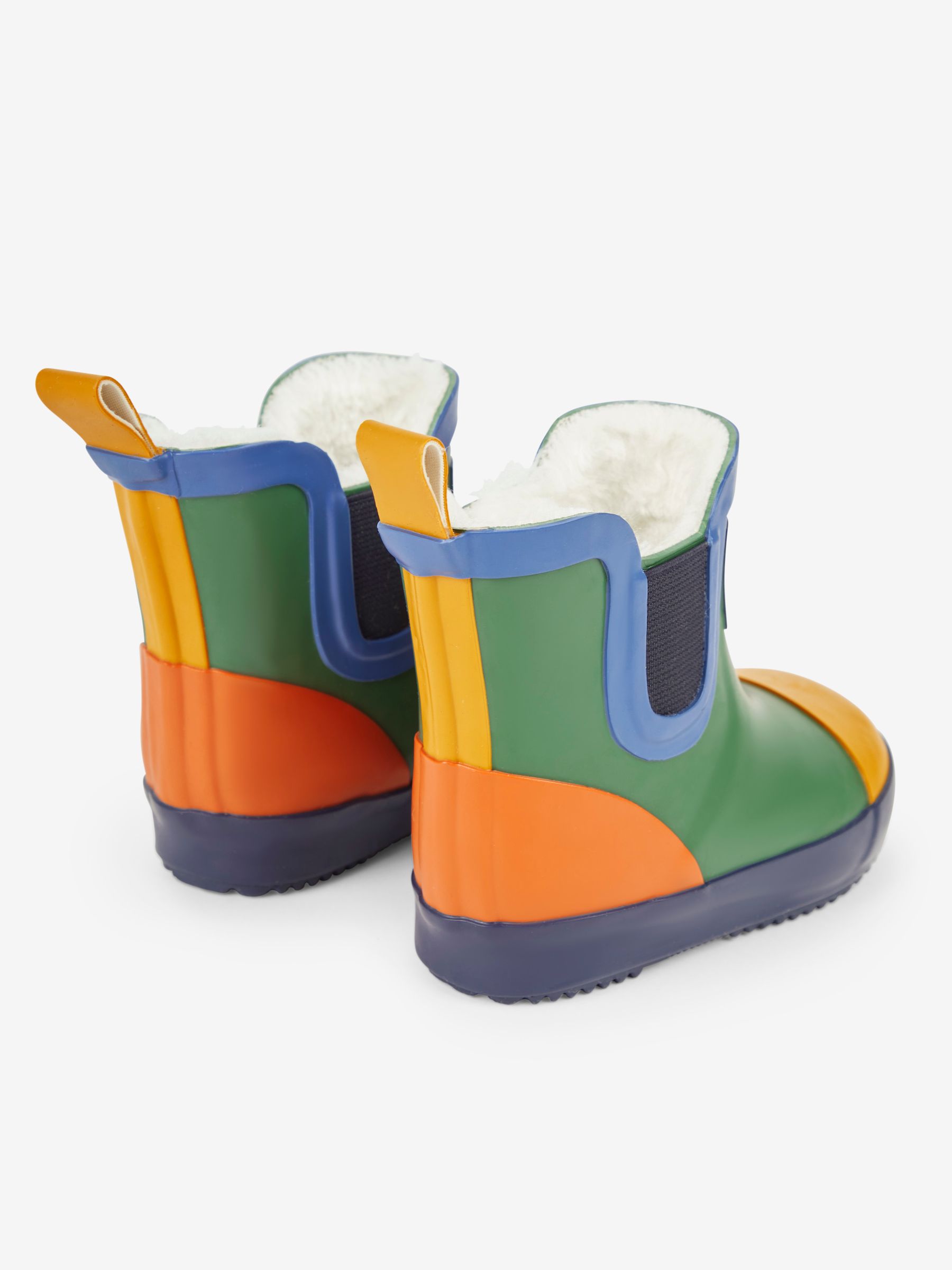 Khaki Green Cosy Lined Colour Block Wellies - Image 8 of 8