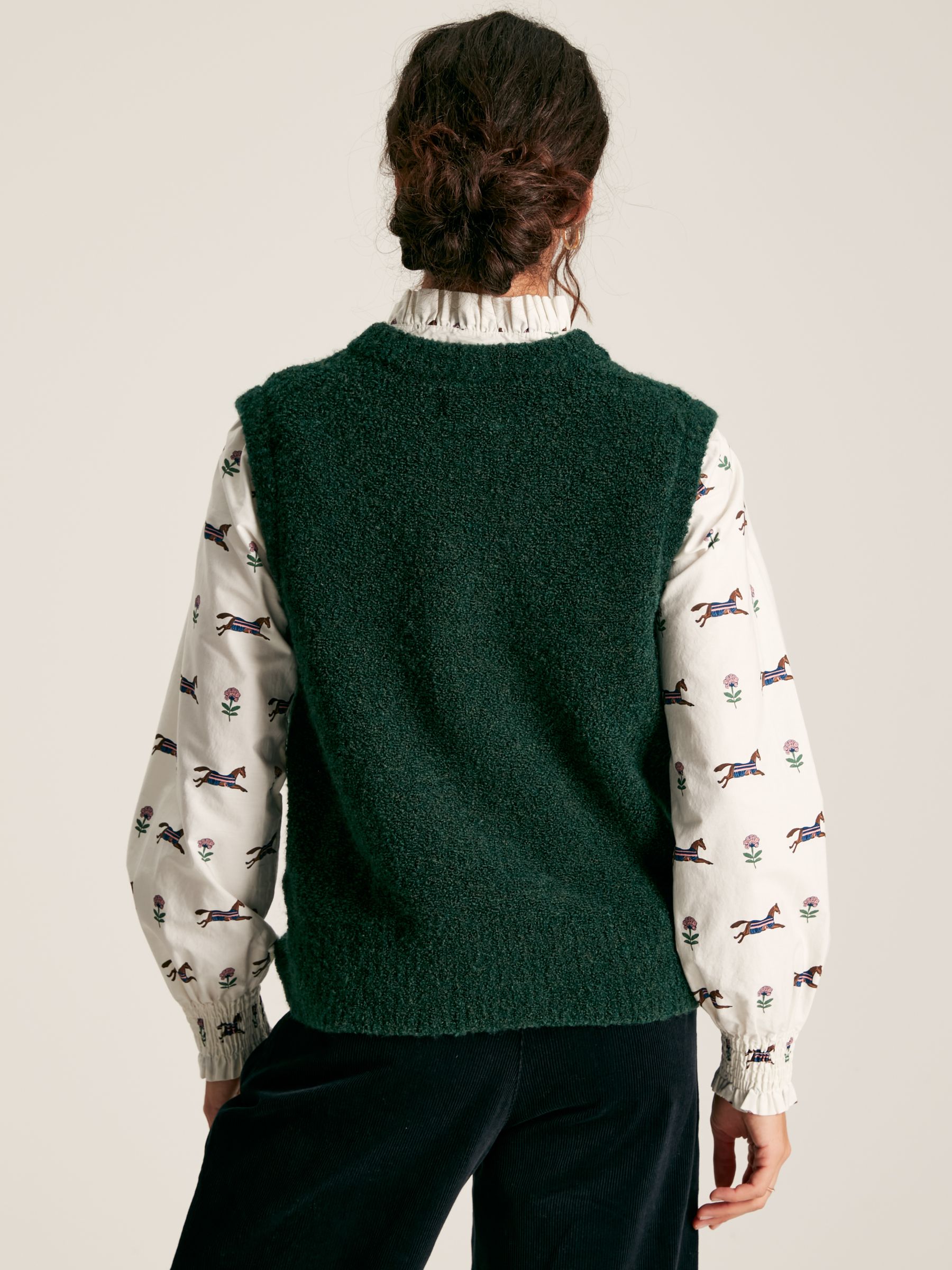 Lily Green Bouclé Vest - Image 2 of 8