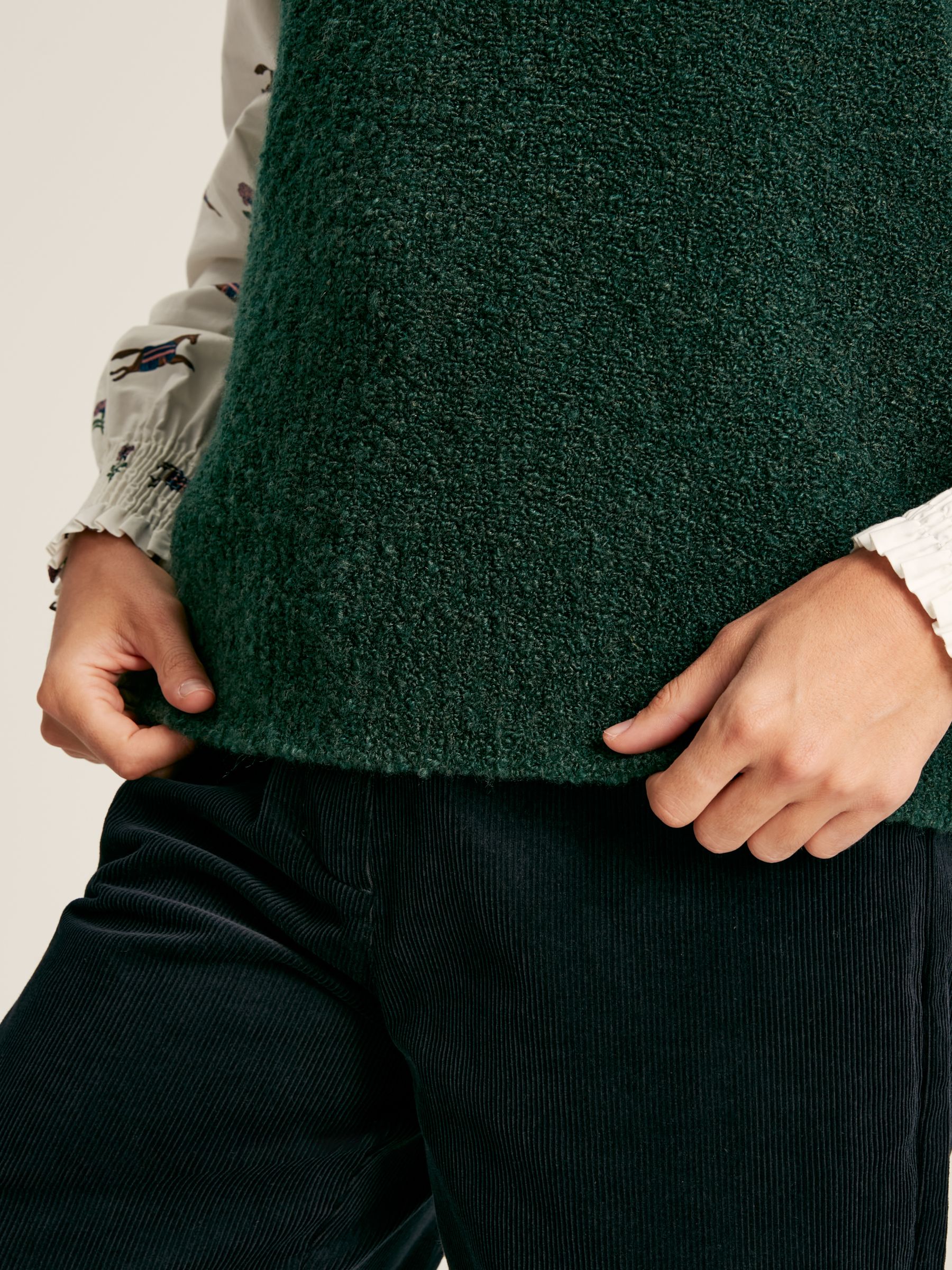 Lily Green Bouclé Vest - Image 5 of 8