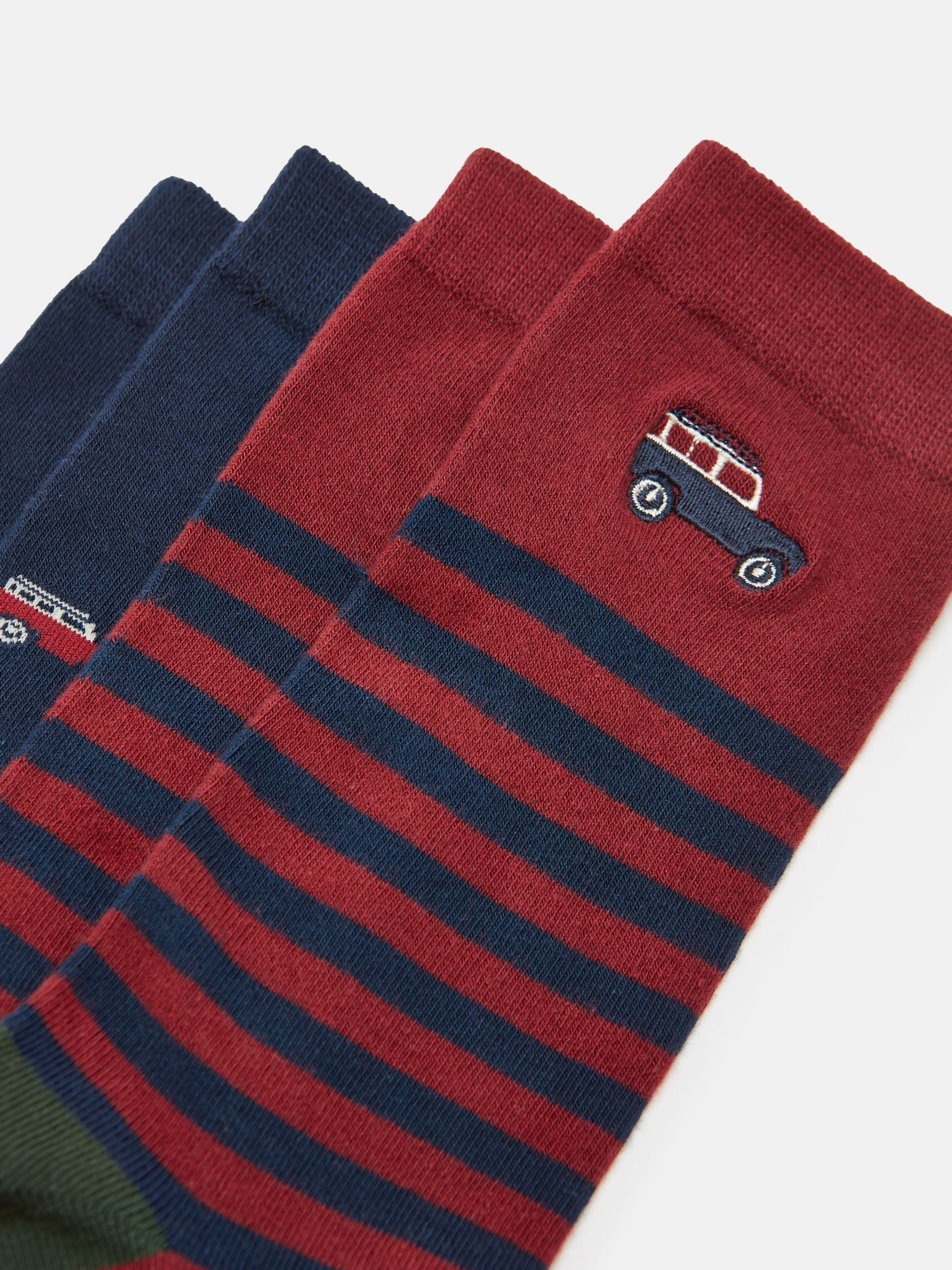 Men's Kingsbury Red/Navy Socks 2 Pack (size 7-12) - Image 3 of 3