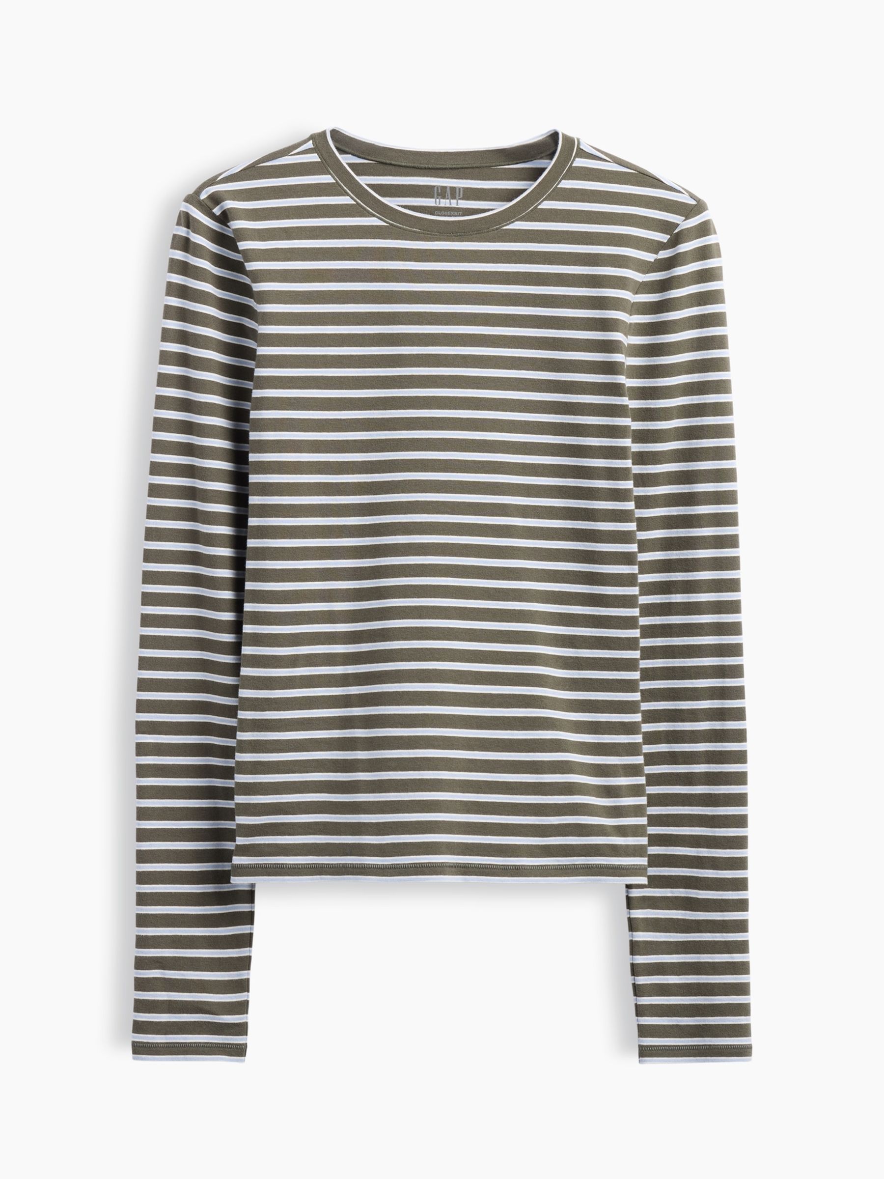 Brown Stripe Close Knit Jersey T-Shirt - Image 5 of 5