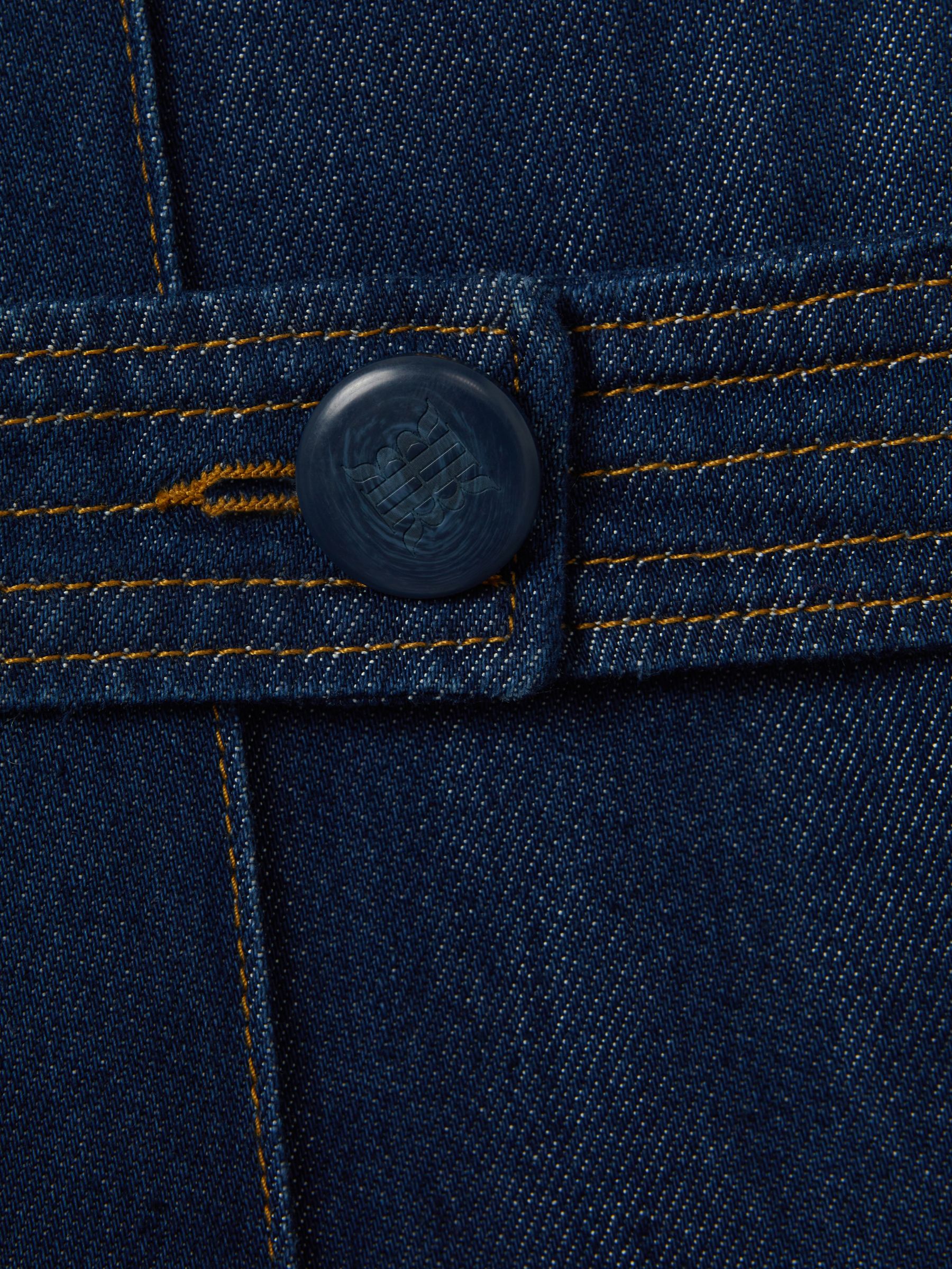 Belted Wide Leg Jeans in Dark Blue - Image 6 of 8