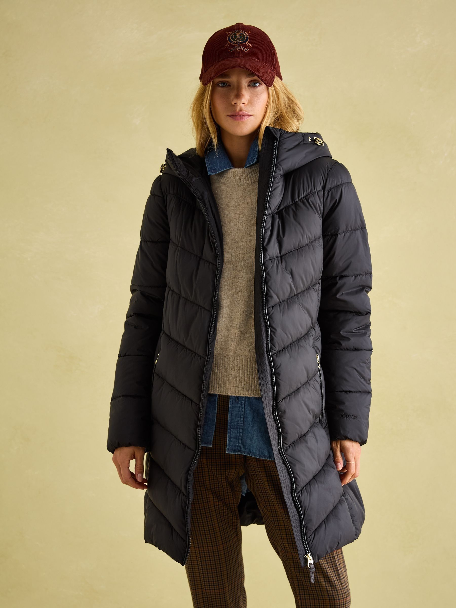 Moorsdale Black Mid Length Showerproof Padded Coat - Image 3 of 7