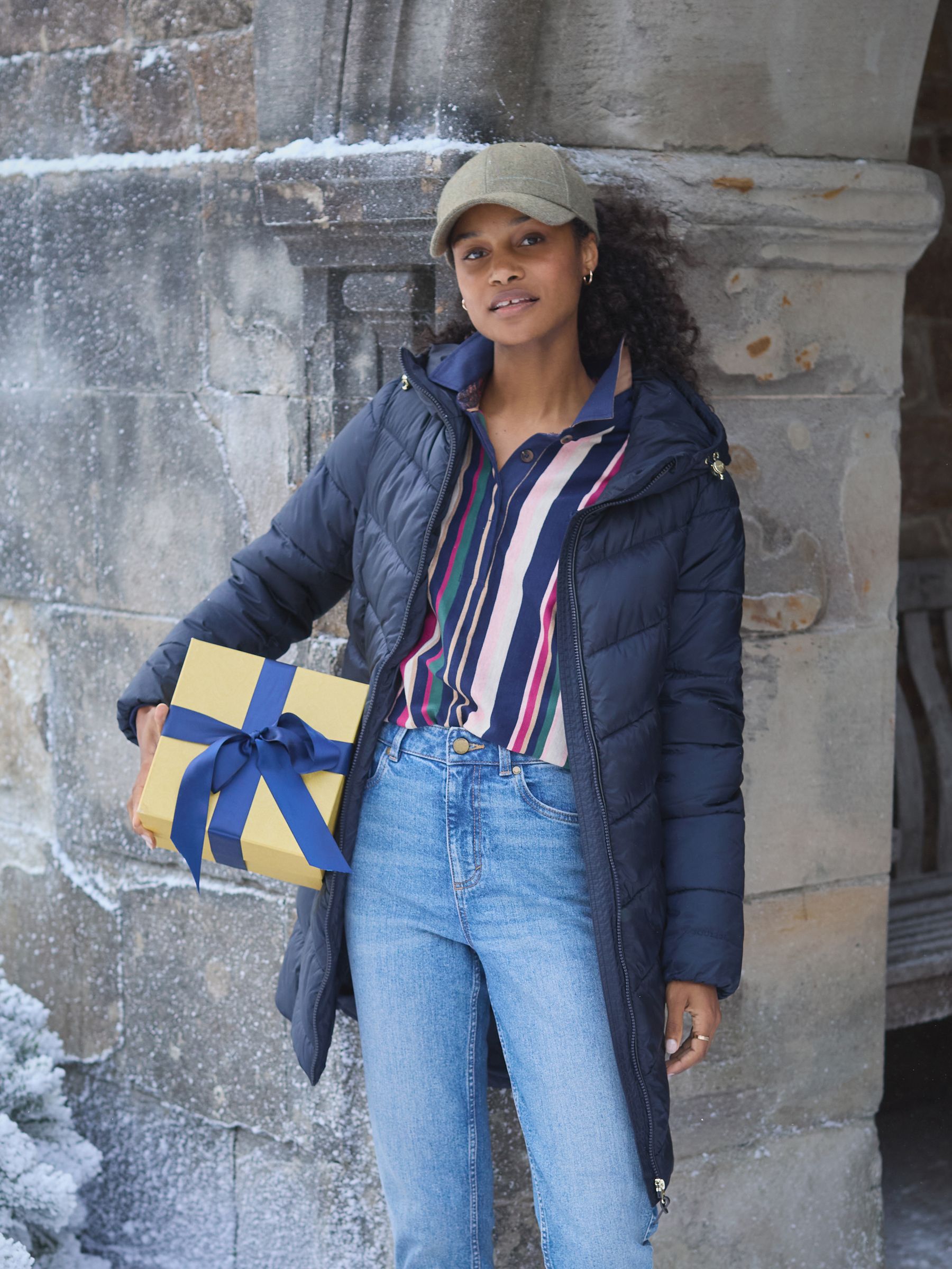 Moorsdale Navy Mid Length Showerproof Padded Coat - Image 2 of 10