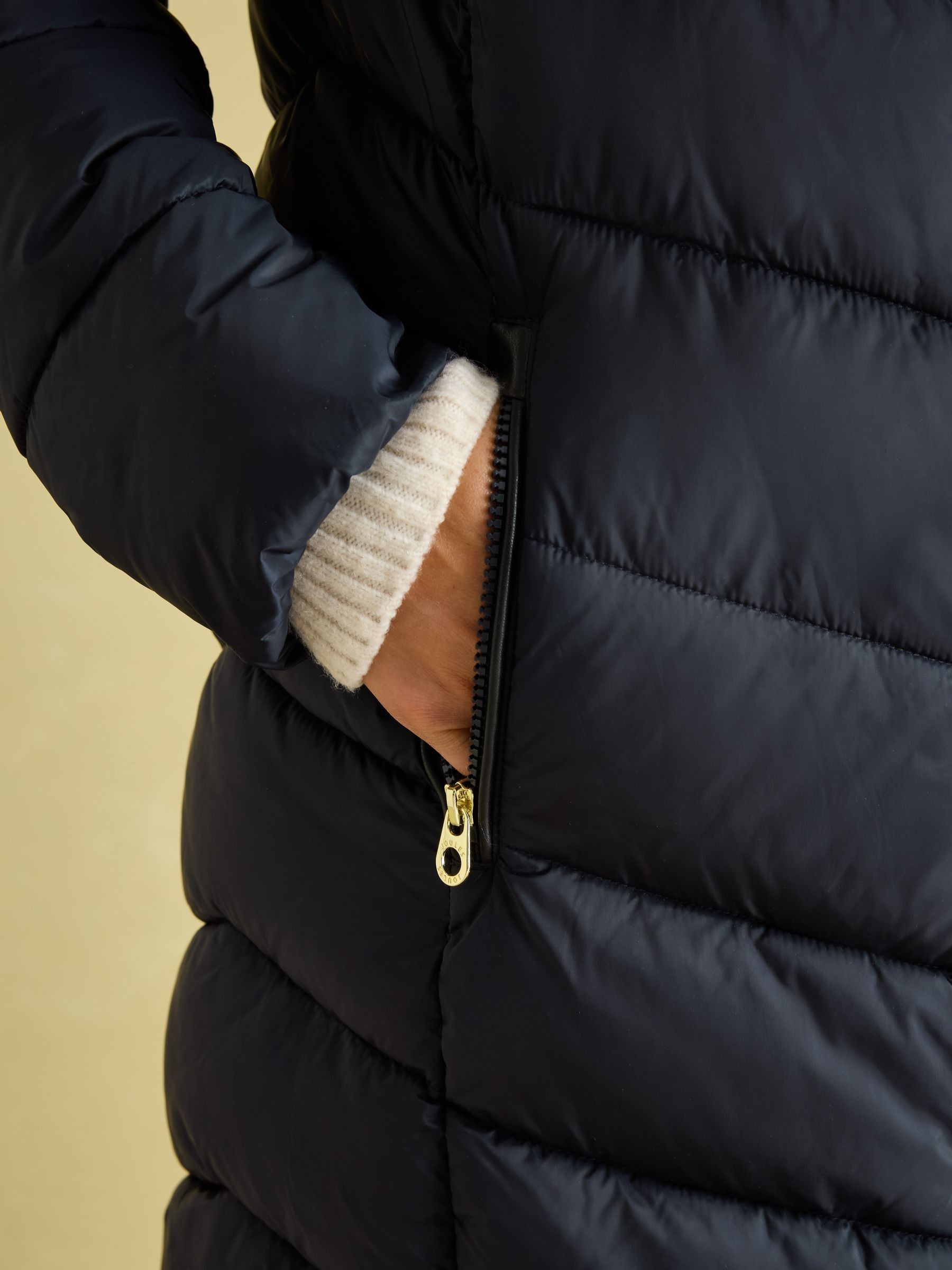 Moorsdale Navy Mid Length Showerproof Padded Coat - Image 7 of 10