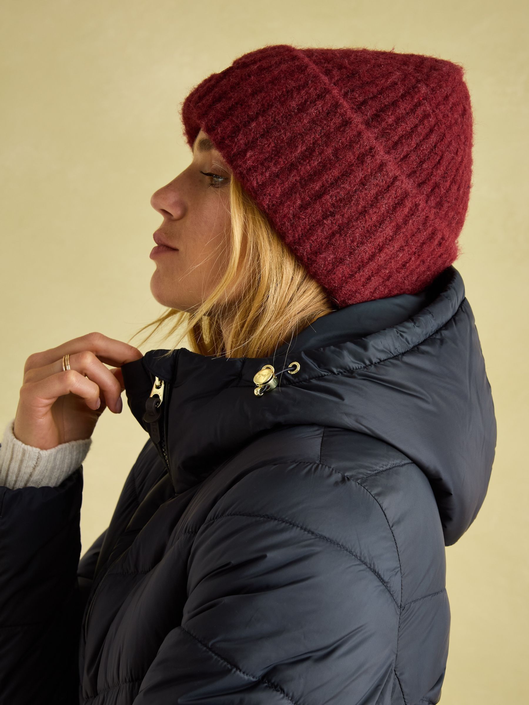Moorsdale Navy Mid Length Showerproof Padded Coat - Image 8 of 10
