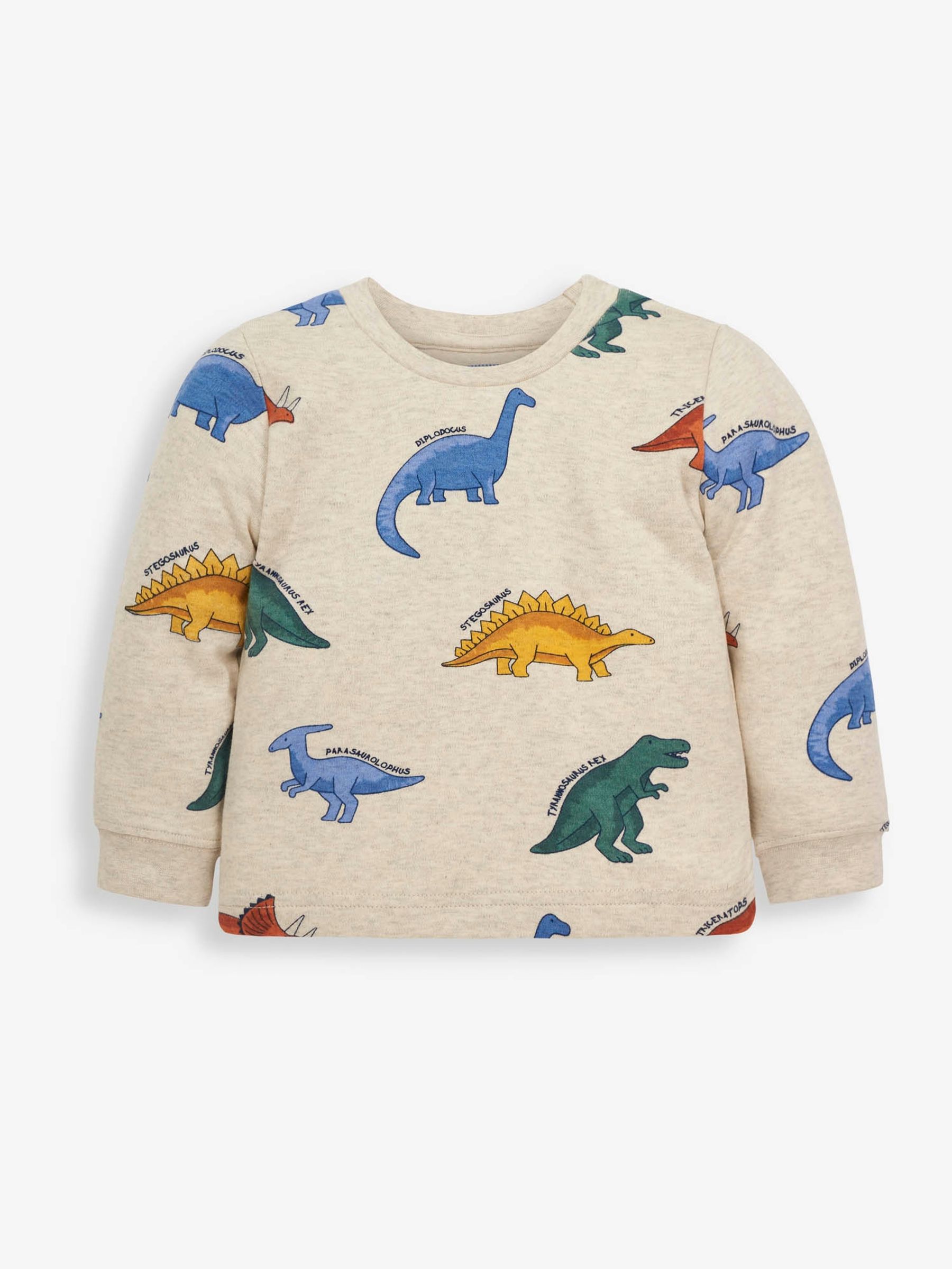 Natural 2-Pack Kids' Dinosaur Jersey Pyjamas - Image 2 of 8