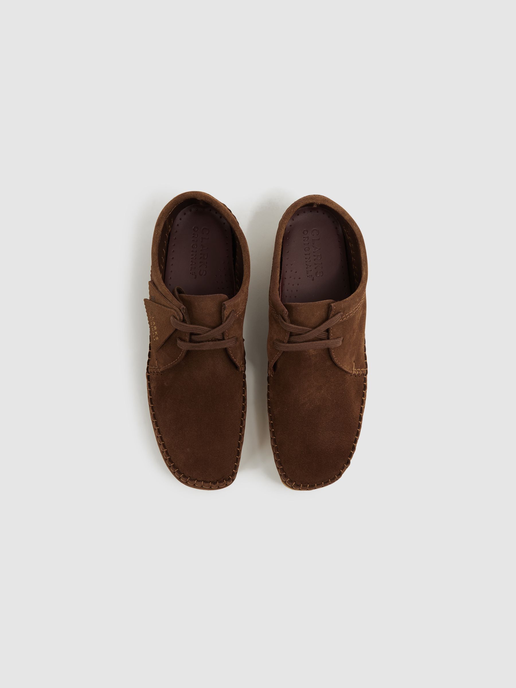 Clarks Originals Suede Moccasin Shoes in Brown - Image 5 of 6