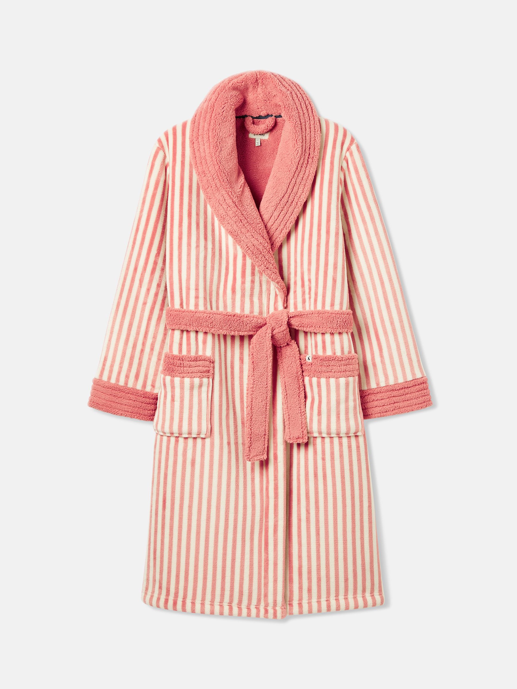 Matilda Pink & White Fleece Lined Dressing Gown - Image 6 of 6