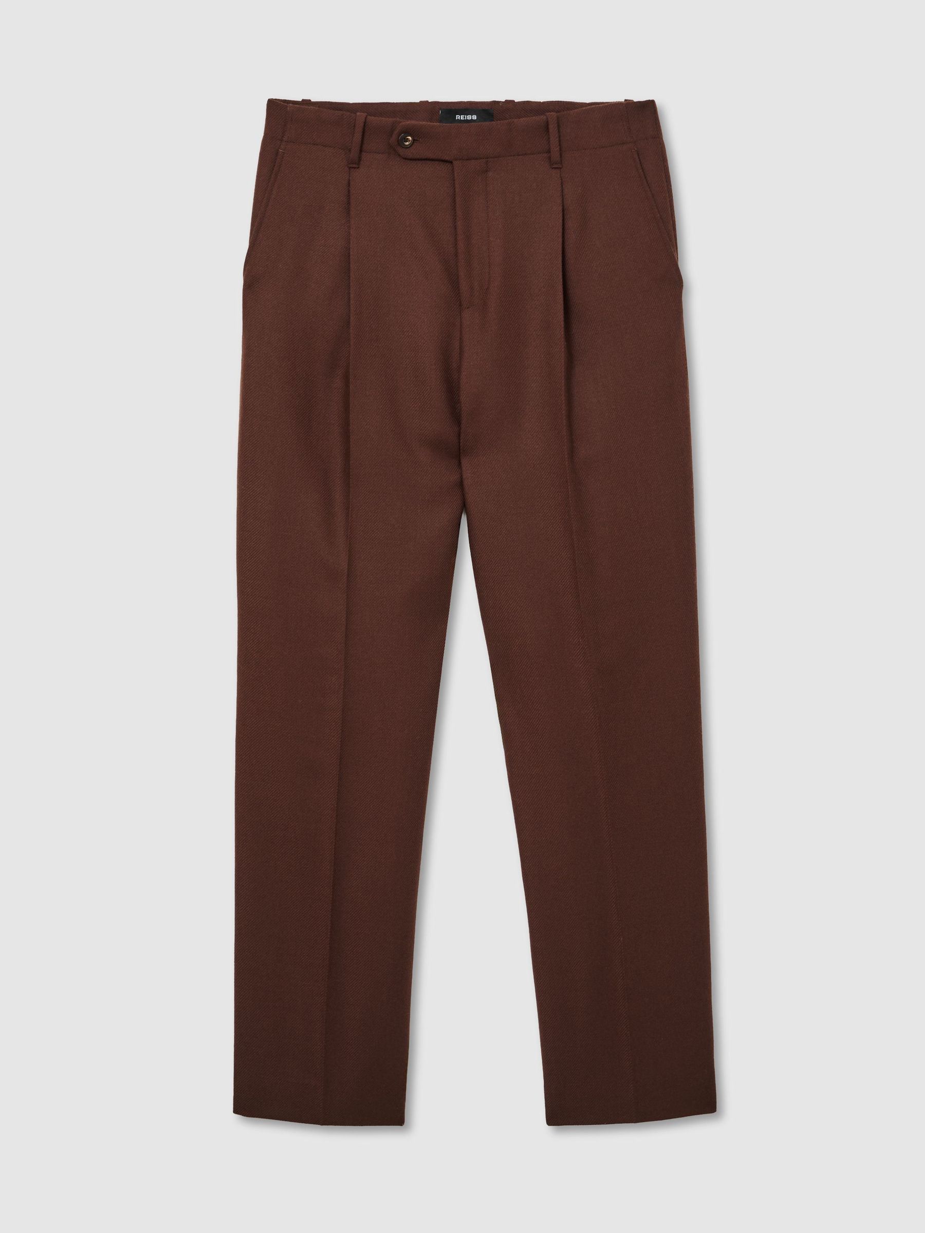 Wool-Blend Twill Relaxed-Fit Suit Trousers in Rust Red - Image 2 of 6