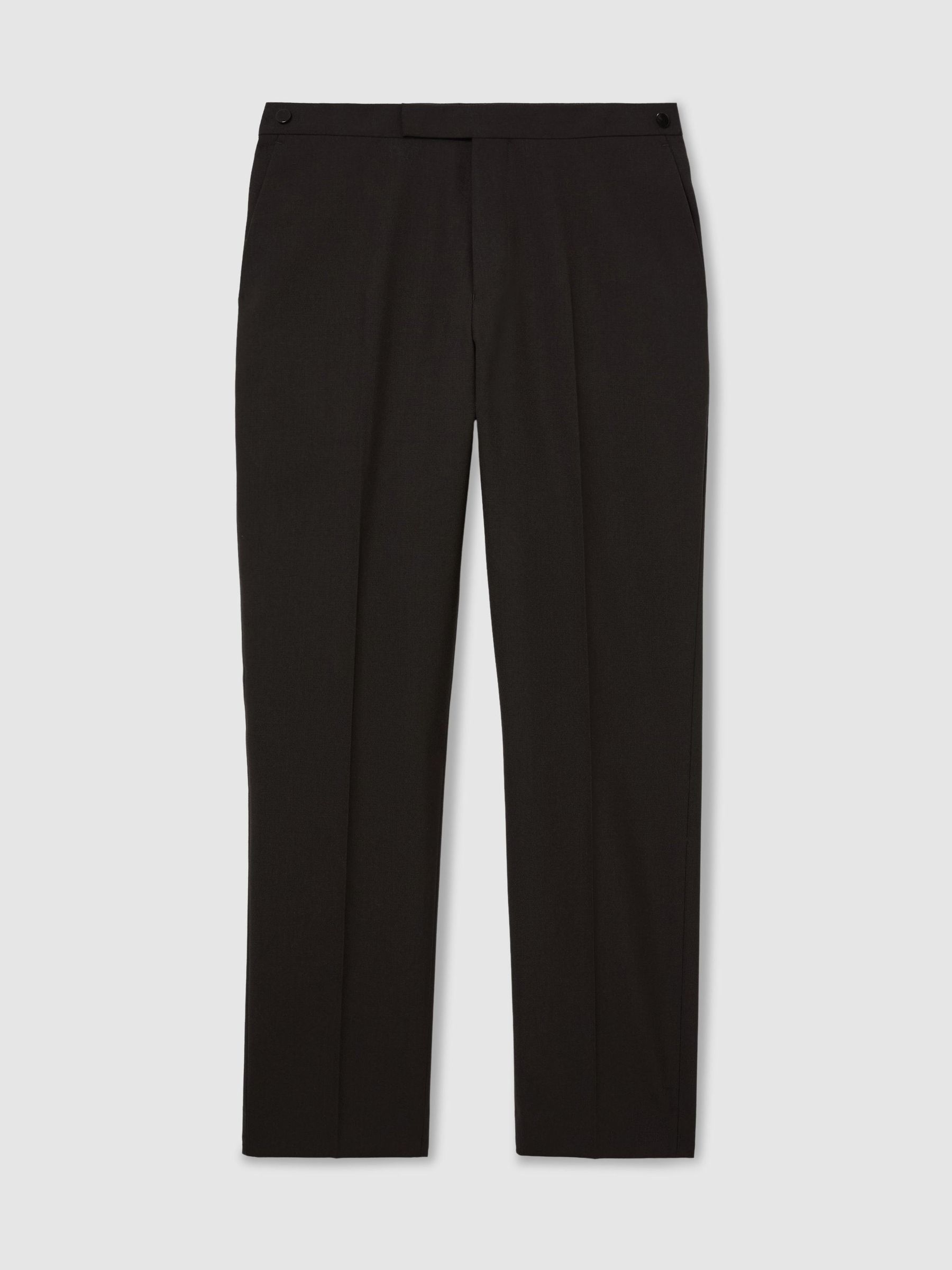 Wool Classic-Fit Tuxedo Suit Trousers in Brown - Image 2 of 6