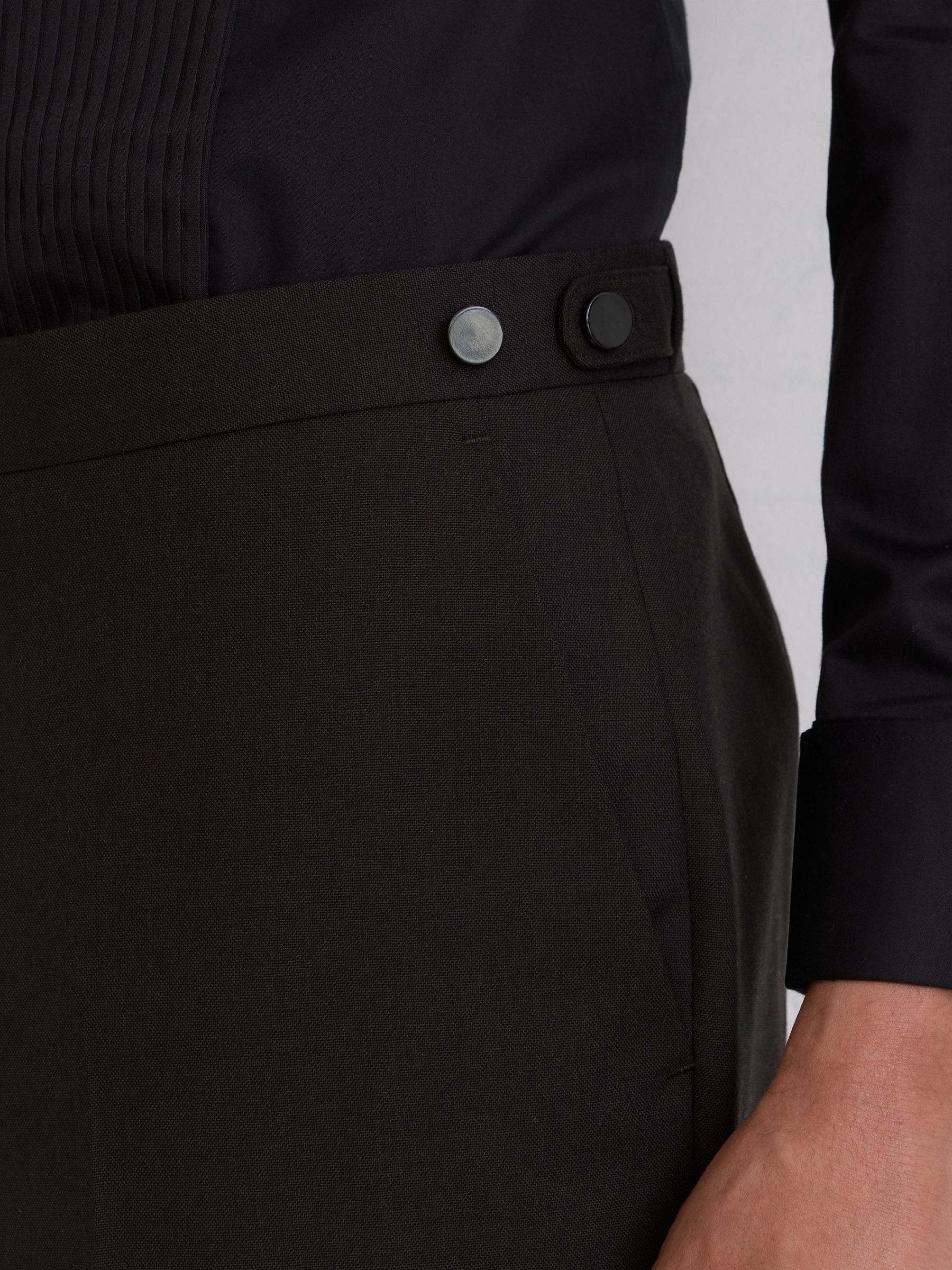 Wool Classic-Fit Tuxedo Suit Trousers in Brown - Image 4 of 6