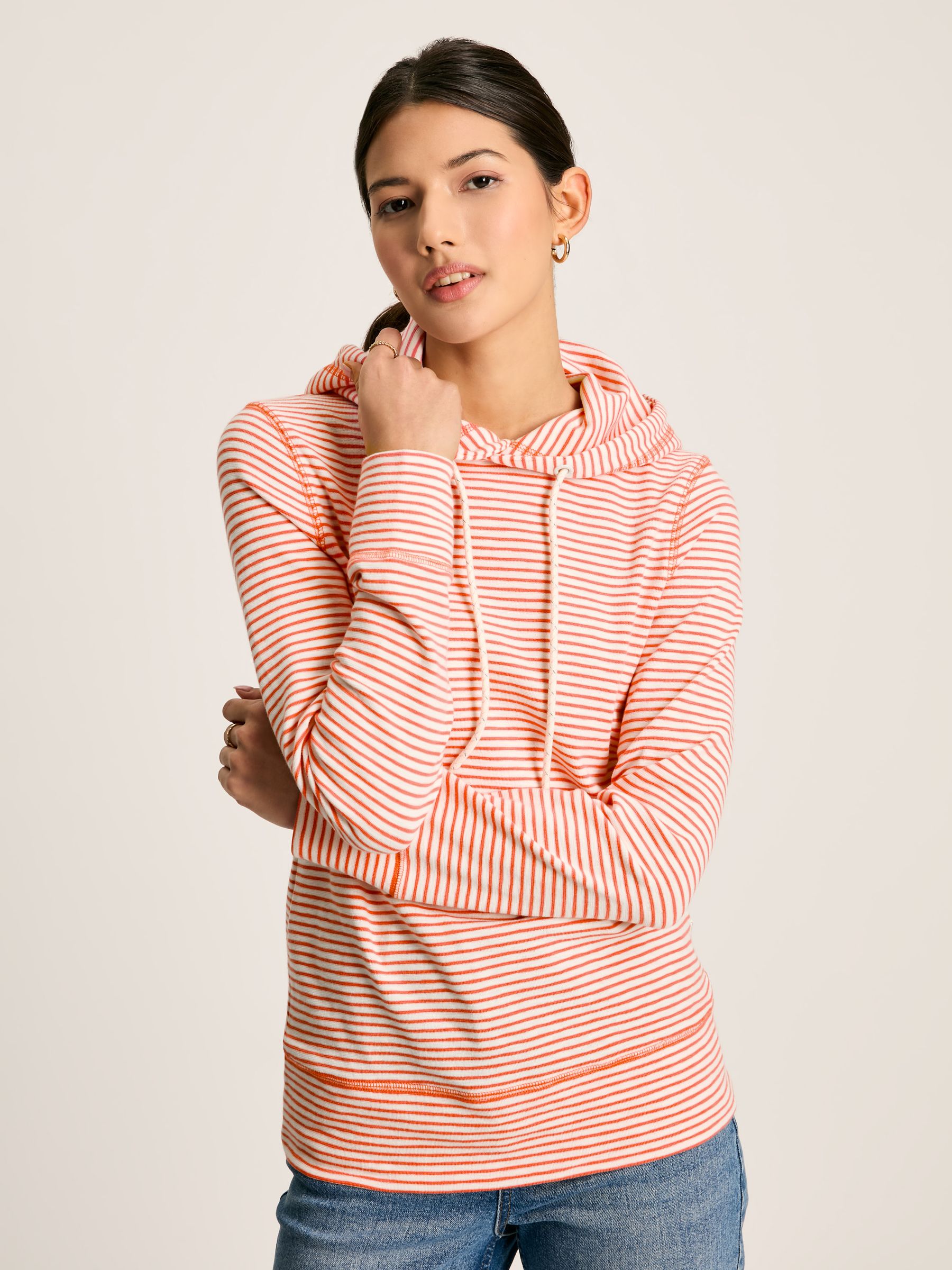 Marlston Red Stripe Slim Fit Hoodie - Image 1 of 6