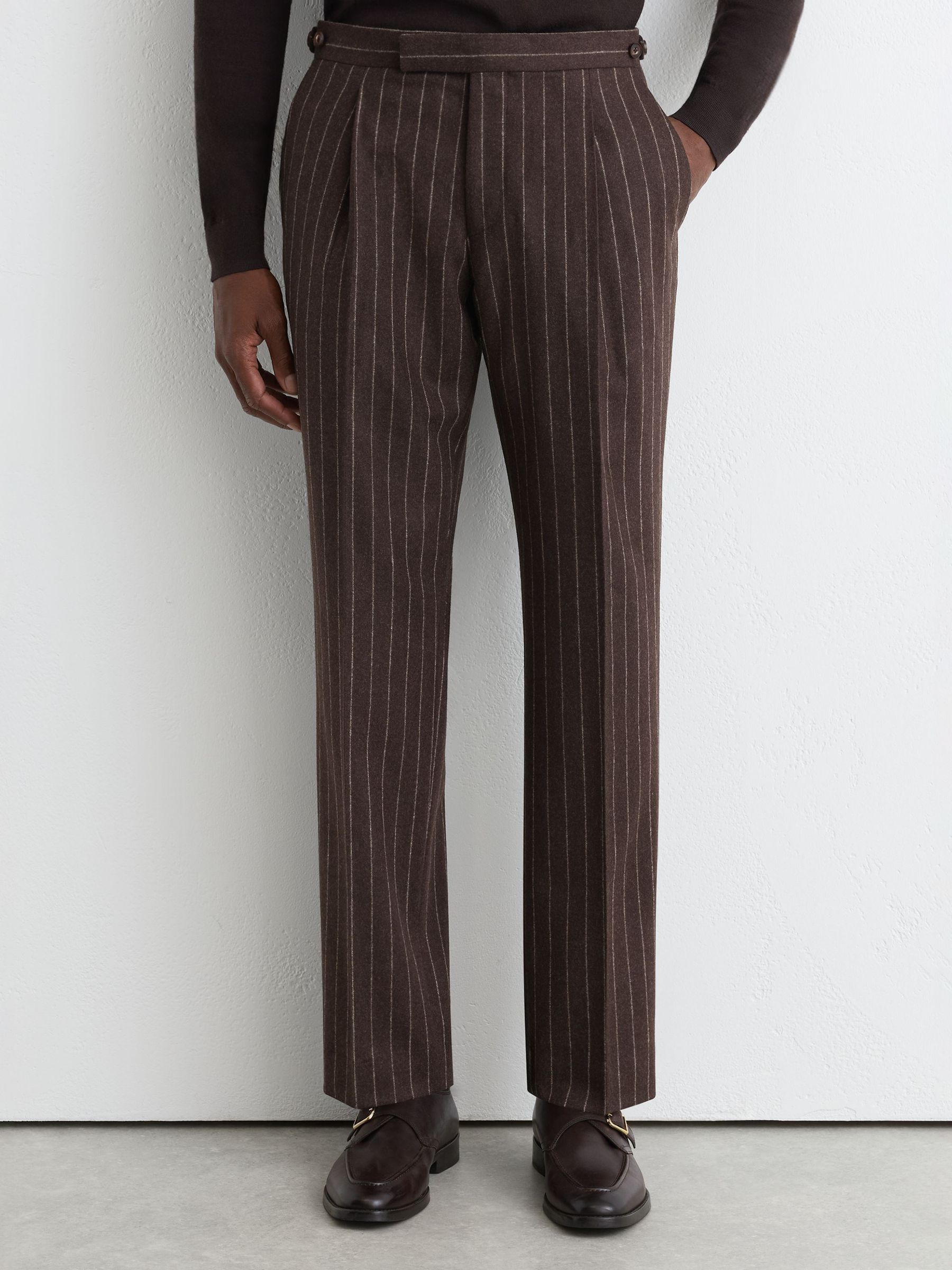 Suit Trousers in Chocolate Brown - Image 3 of 7
