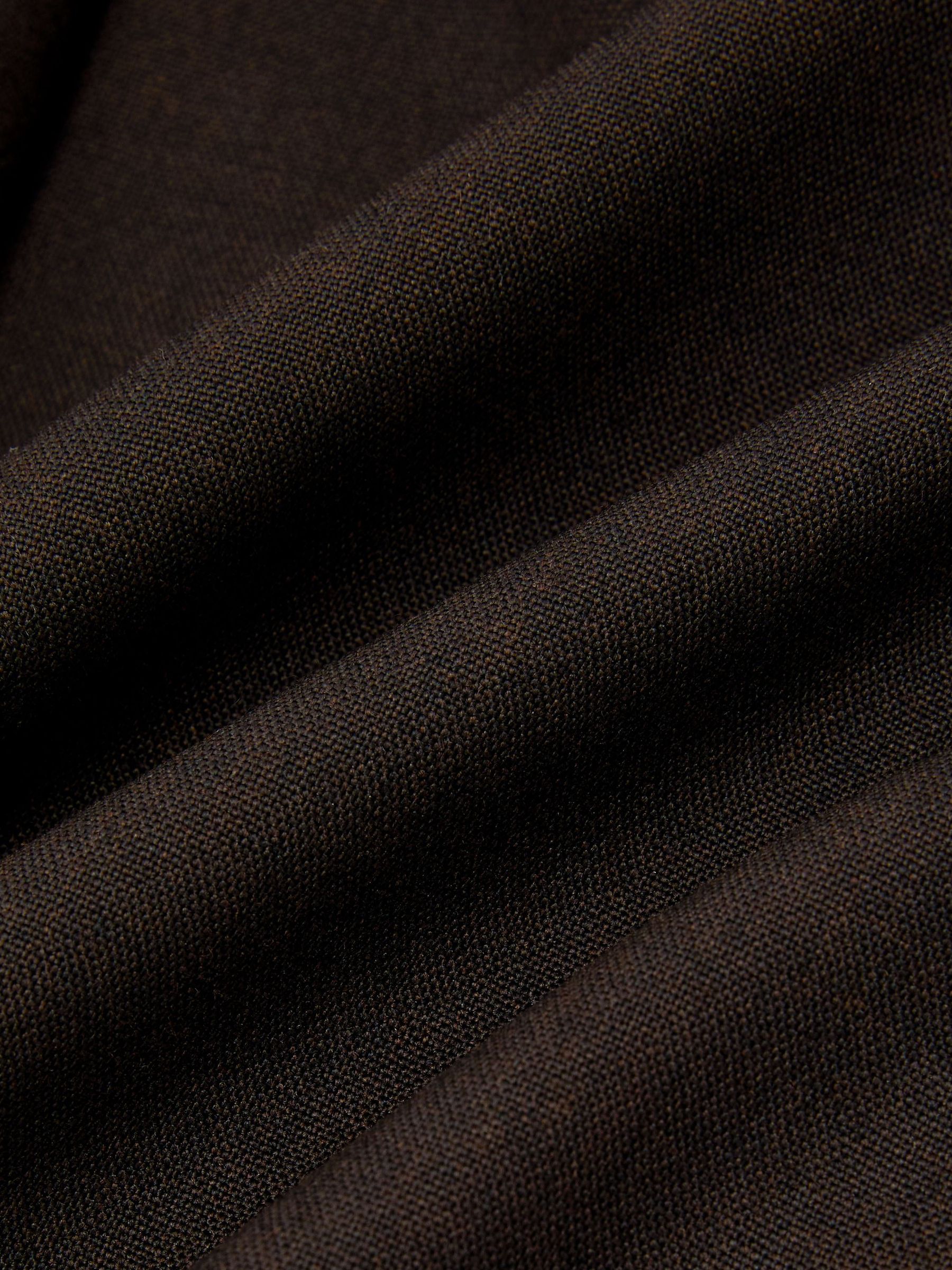Wool Double-Breasted Tuxedo Blazer Classic-Fit in Brown - Image 12 of 12