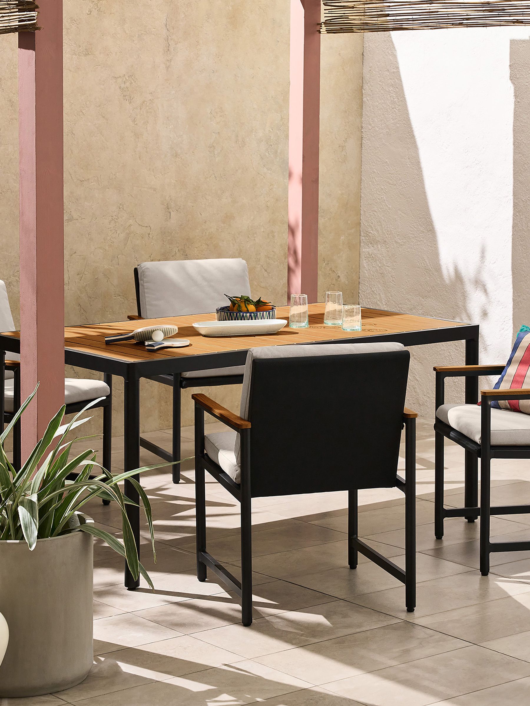 Sassari Garden 4 Seater Dining Set in Grey - Image 2 of 7