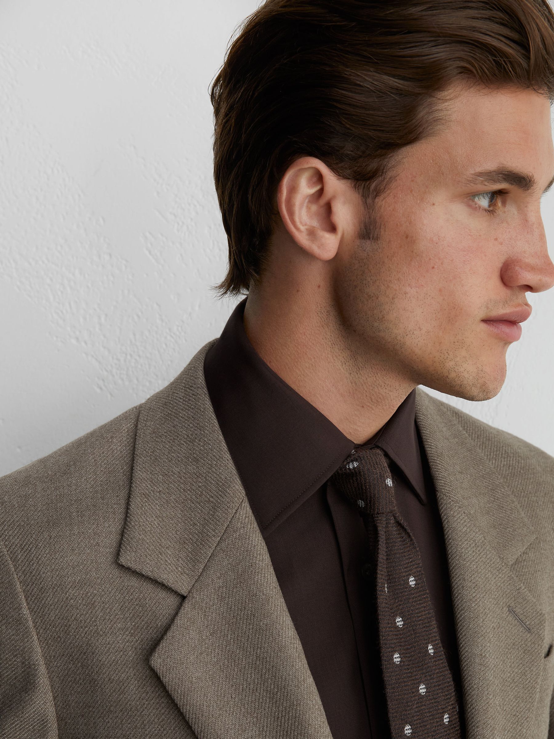سترة بليزر بدلة من مزيج صوف مع تويل بصَف أزرار واحد Terrain Jacket من Reiss - صورة 5 من 10