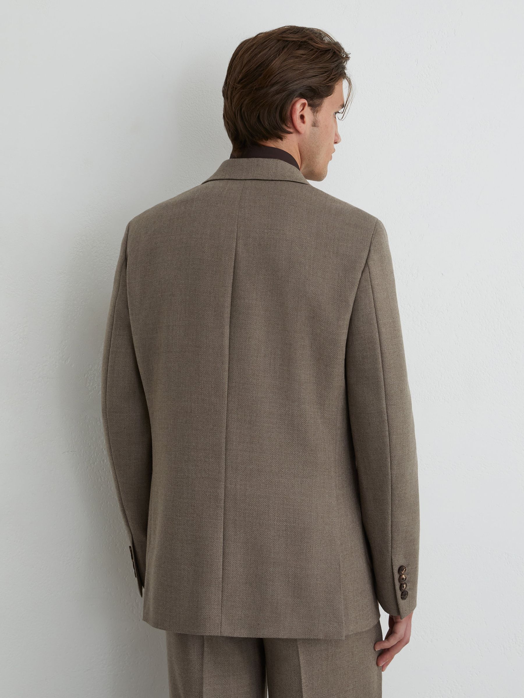 سترة بليزر بدلة من مزيج صوف مع تويل بصَف أزرار واحد Terrain Jacket من Reiss - صورة 7 من 10