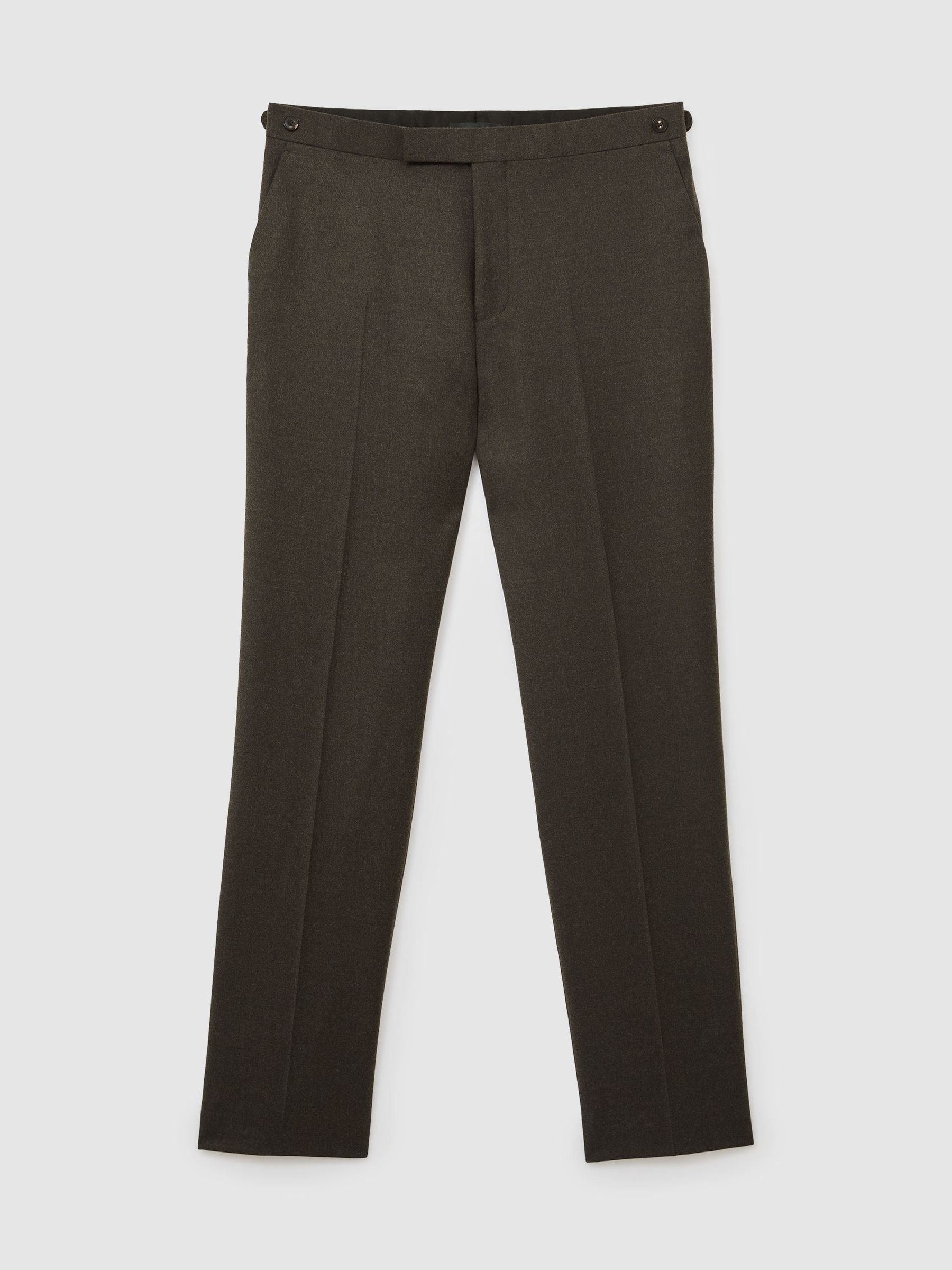 Wool-Blend Flannel Classic-Fit Suit Trousers in Chocolate Brown - Image 2 of 7
