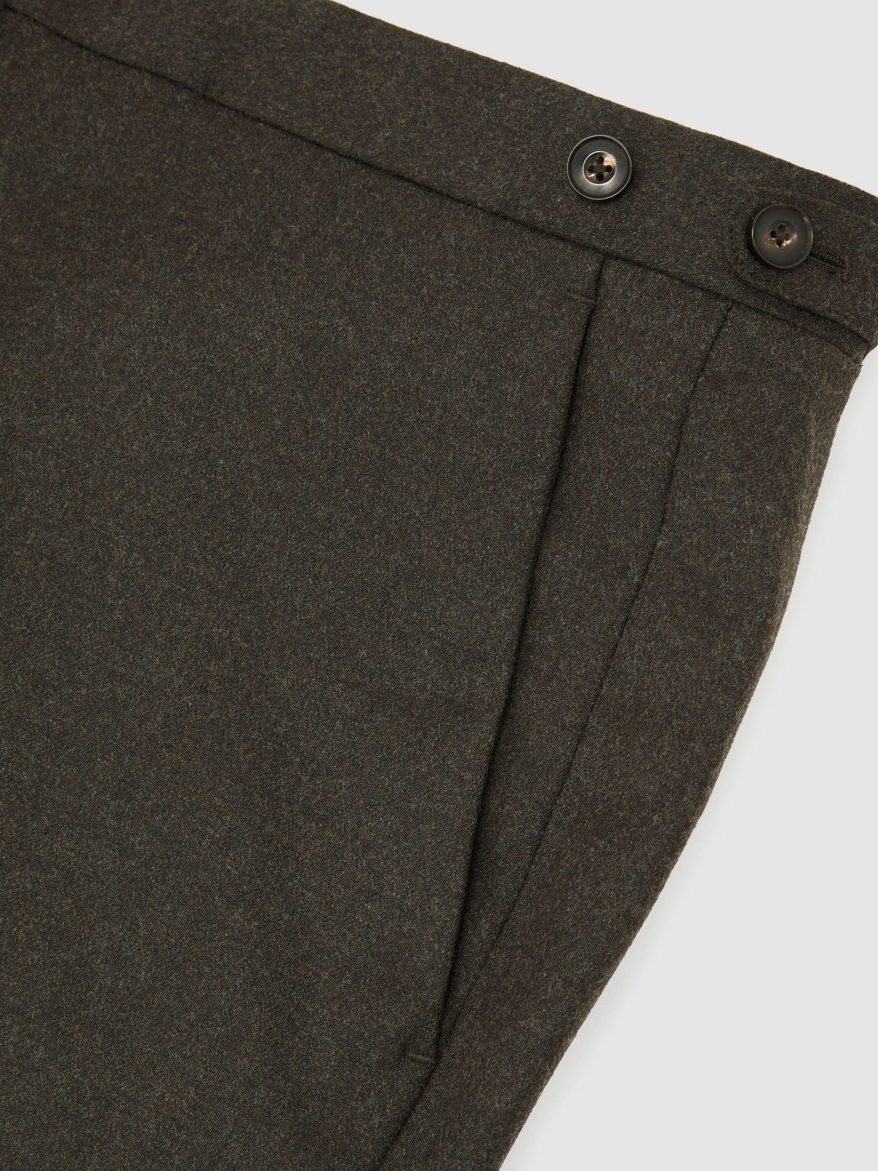 Wool-Blend Flannel Classic-Fit Suit Trousers in Chocolate Brown - Image 7 of 7
