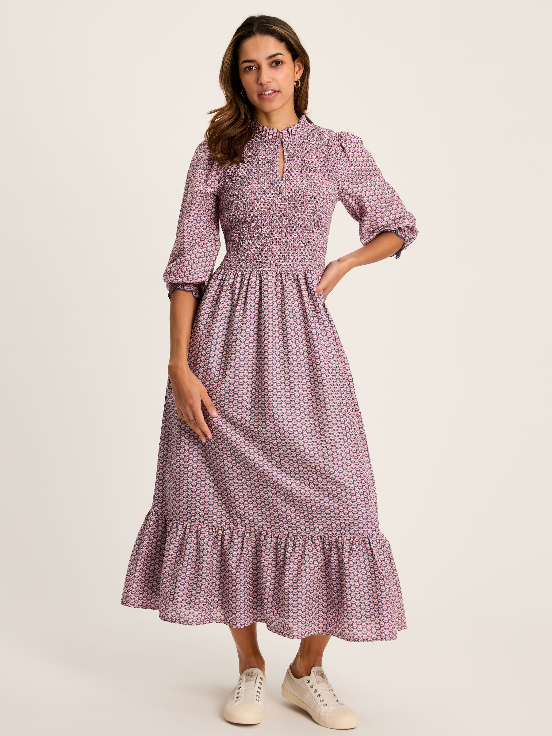 Addison Purple Printed Midaxi Dress - Image 1 of 7
