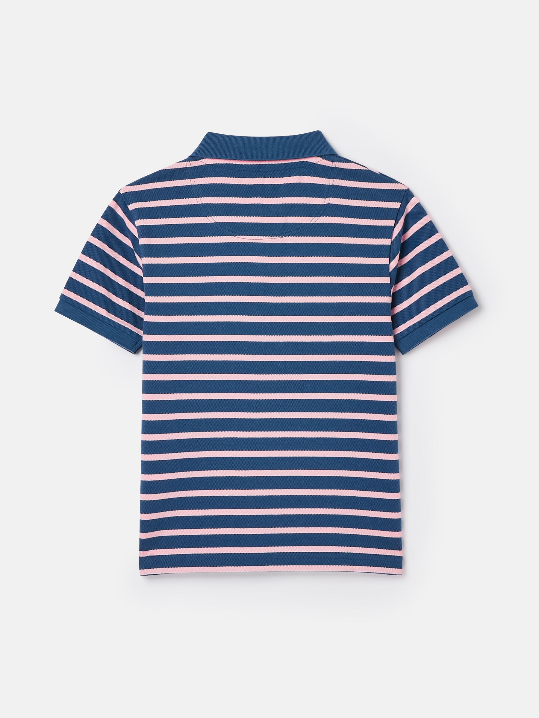 Boys' Filbert Pink Striped Pique Cotton Polo Shirt - Image 2 of 5