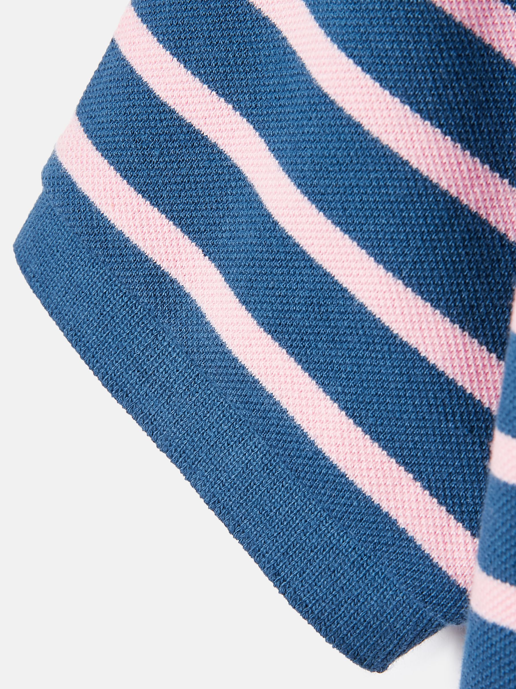 Boys' Filbert Pink Striped Pique Cotton Polo Shirt - Image 4 of 5