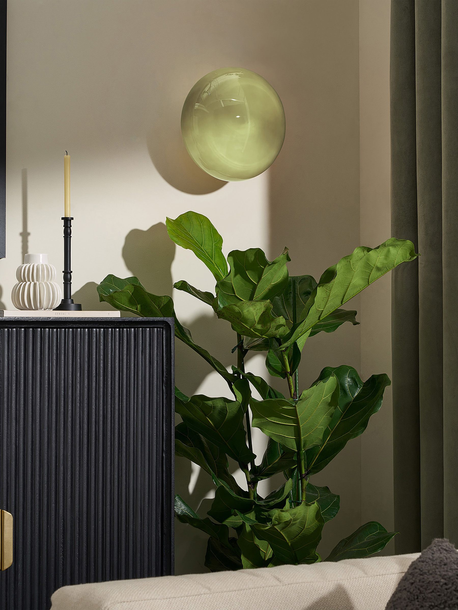 Adrianne Glass Wall Light in Green - Image 2 of 6