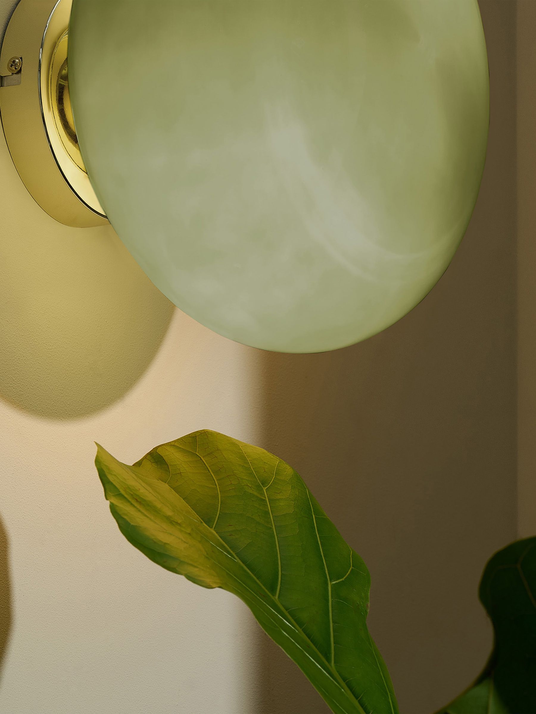 Adrianne Glass Wall Light in Green - Image 3 of 6