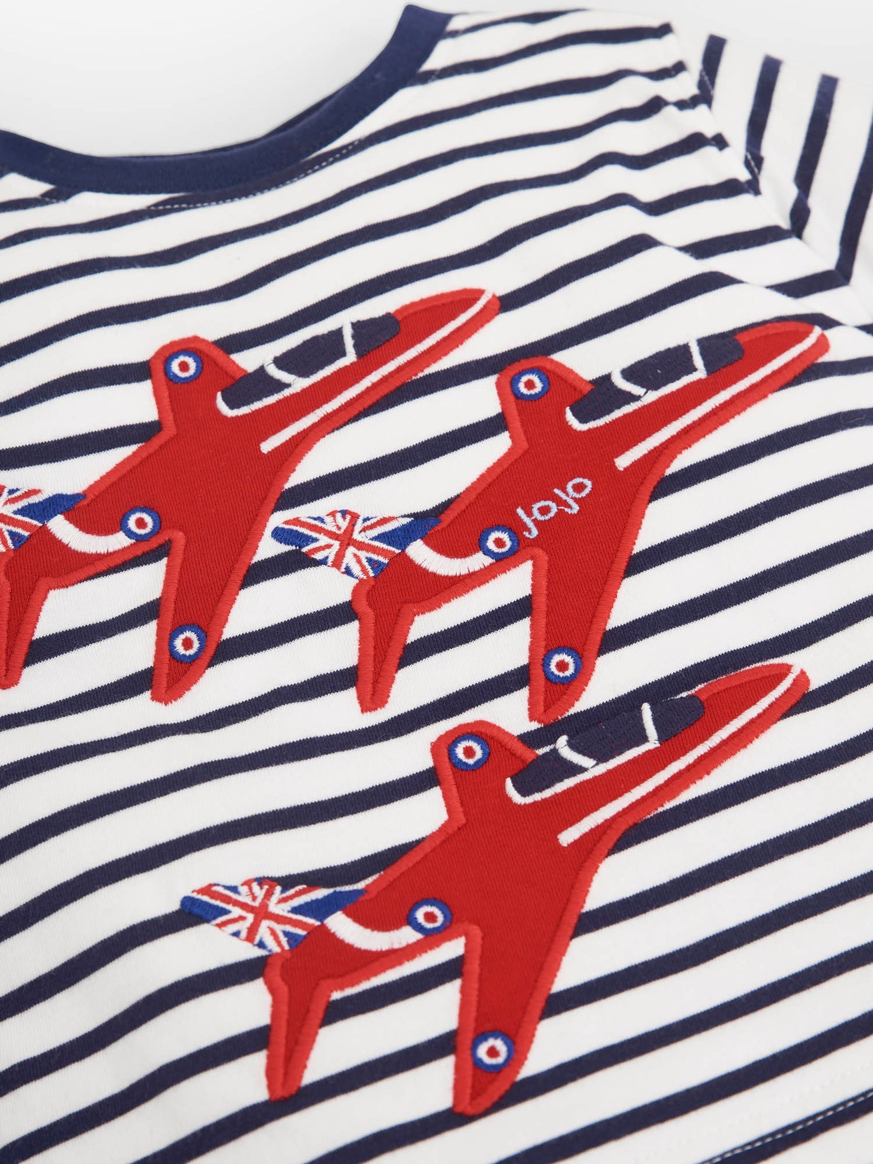 White Navy Boys' Stripe Red Arrows Appliqué T-Shirt - Image 2 of 2
