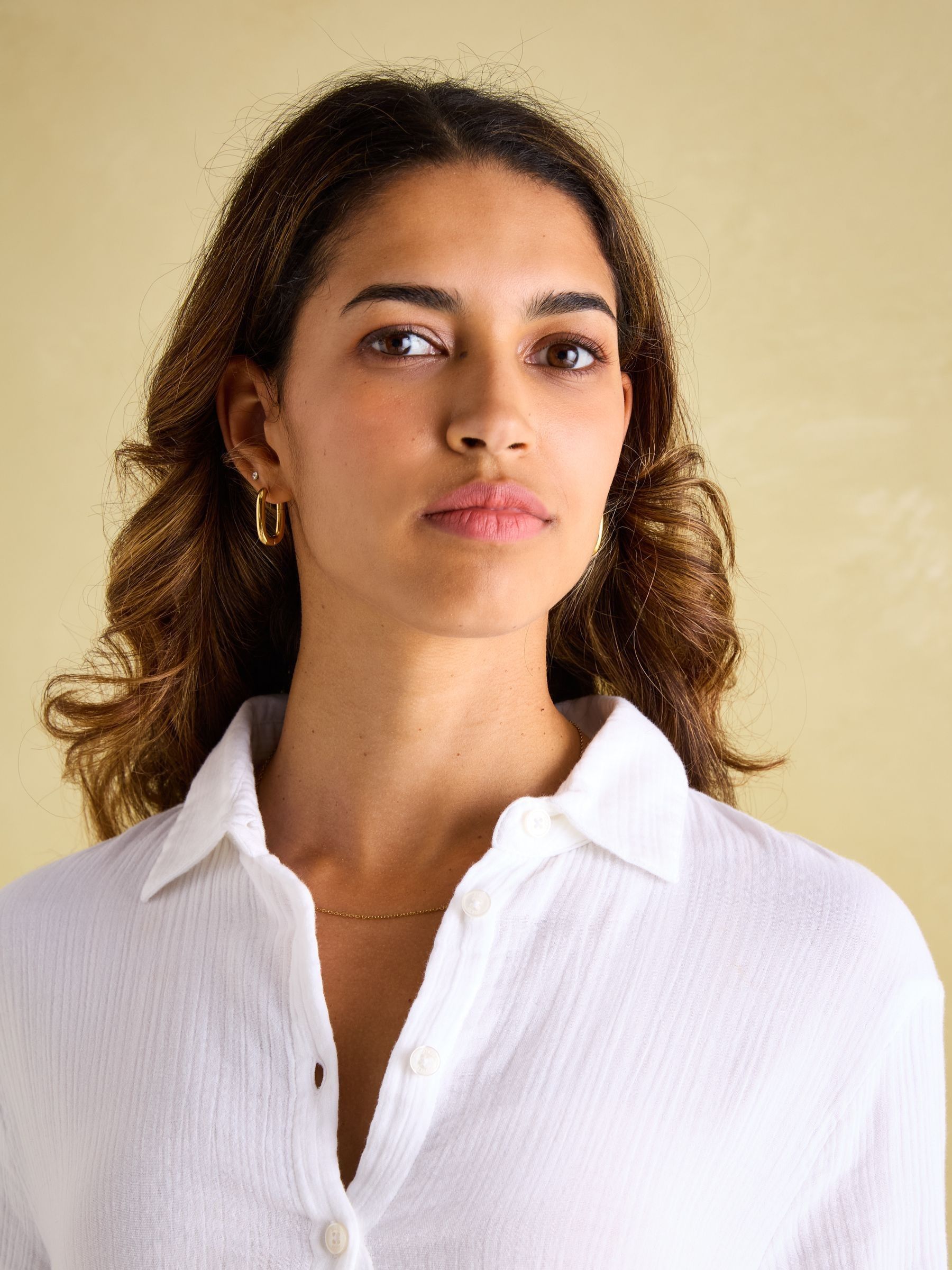 Erica White Button Through Cotton Shirt Dress - Image 4 of 7