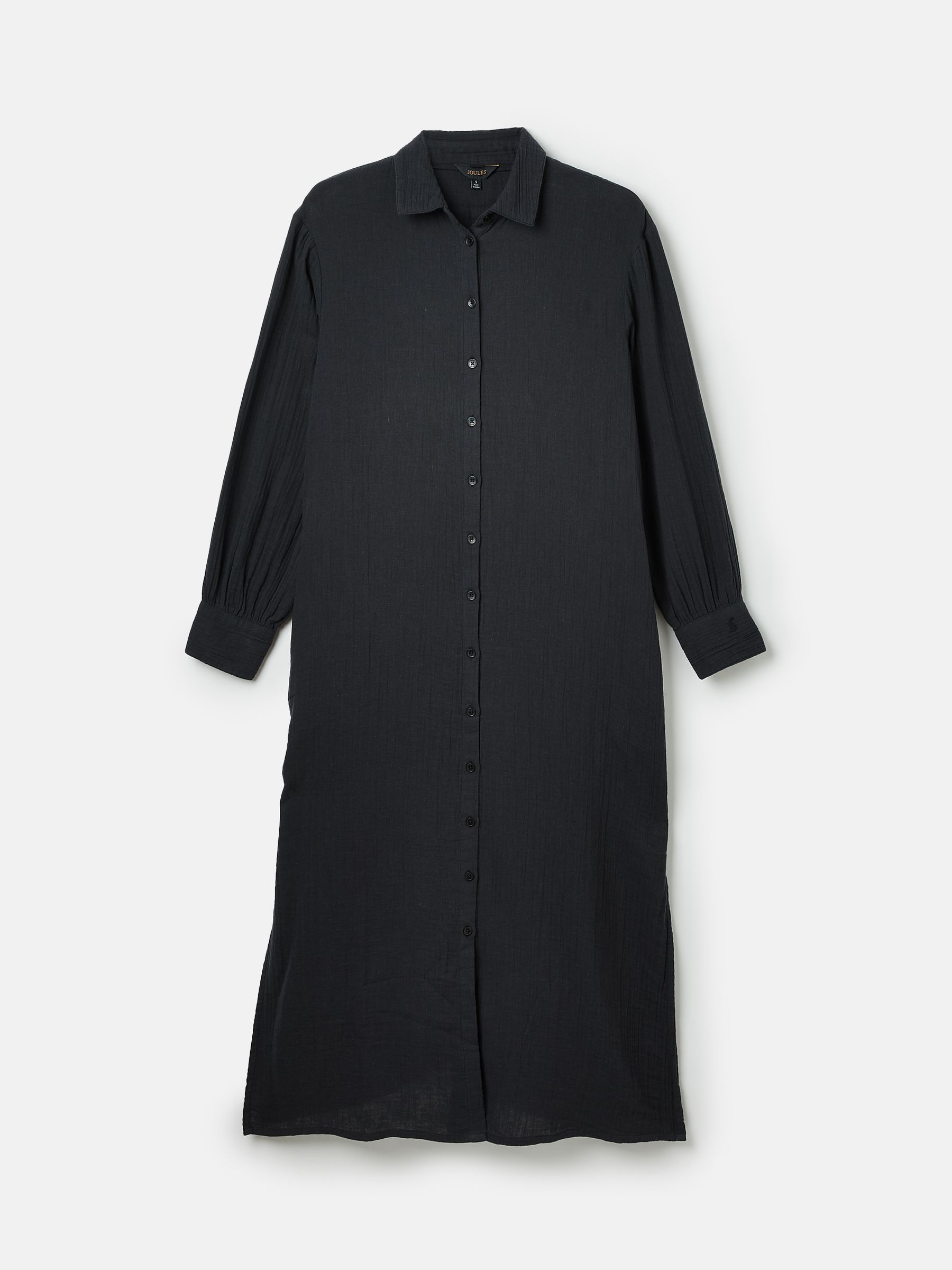 Erica Navy Button Through Cotton Shirt Dress - Image 7 of 7