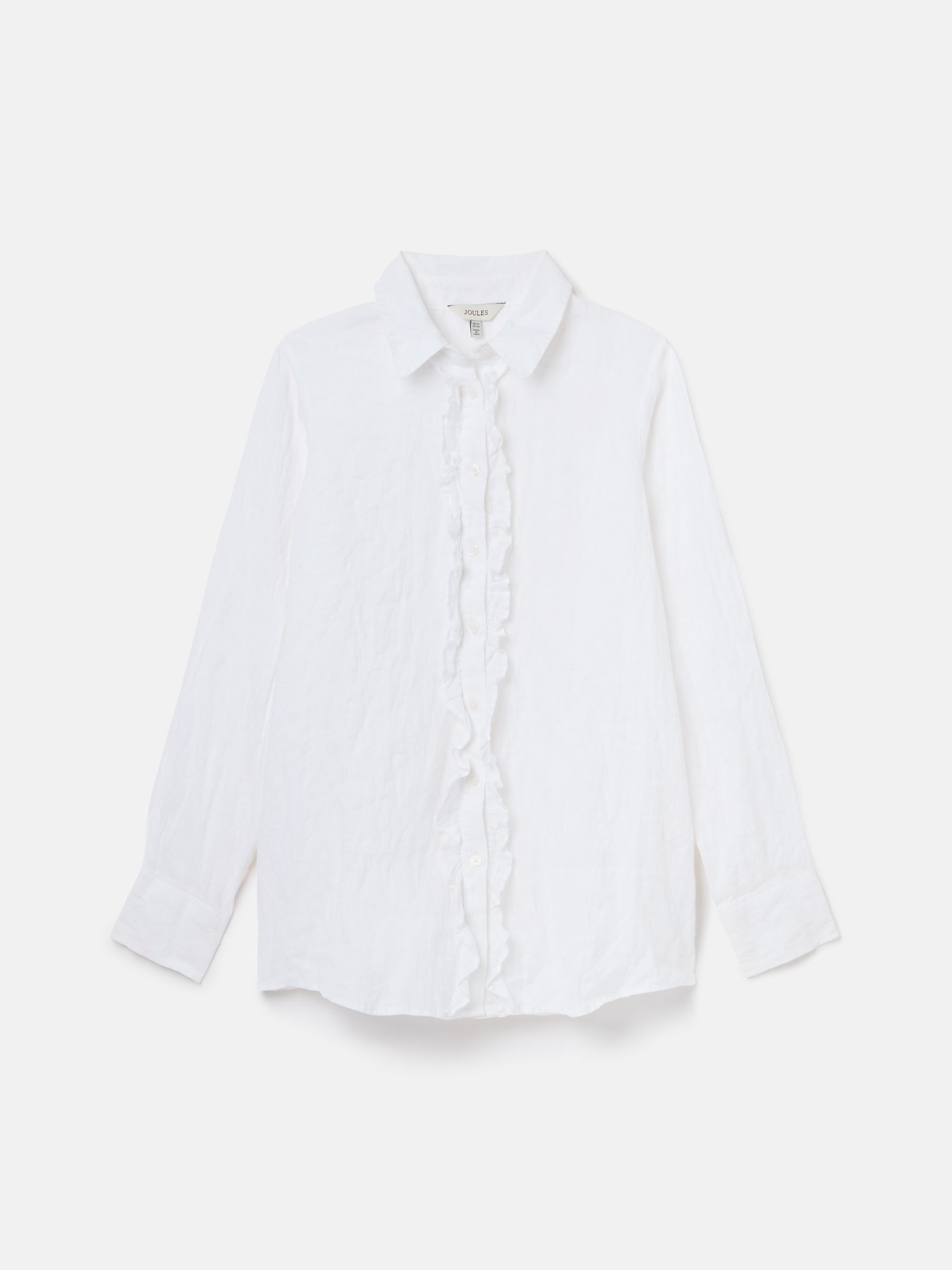 Selene White 100% Linen Shirt - Image 8 of 8