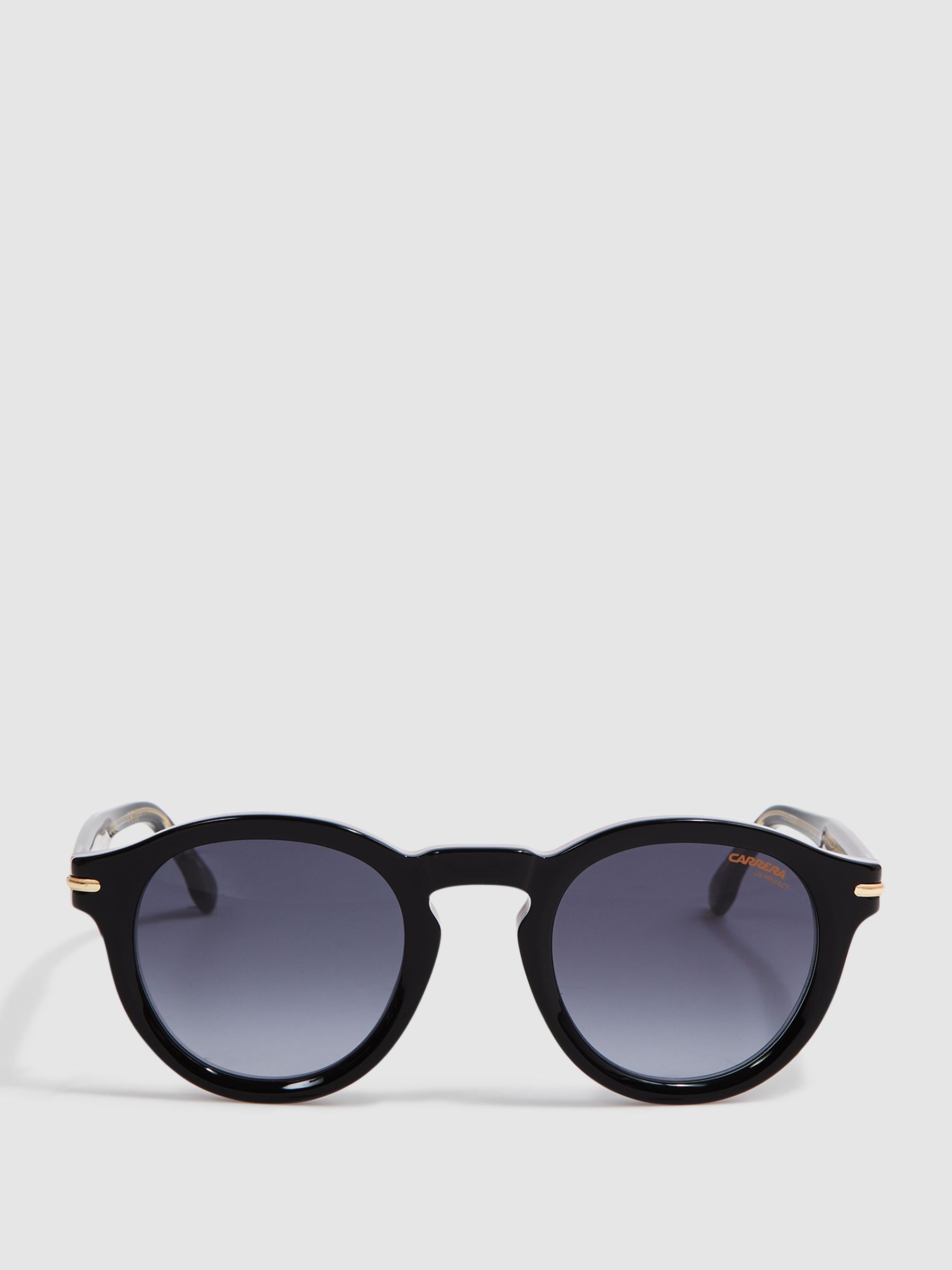 Carrera Eyewear Round Tortoiseshell Sunglasses in Black - Image 1 of 5