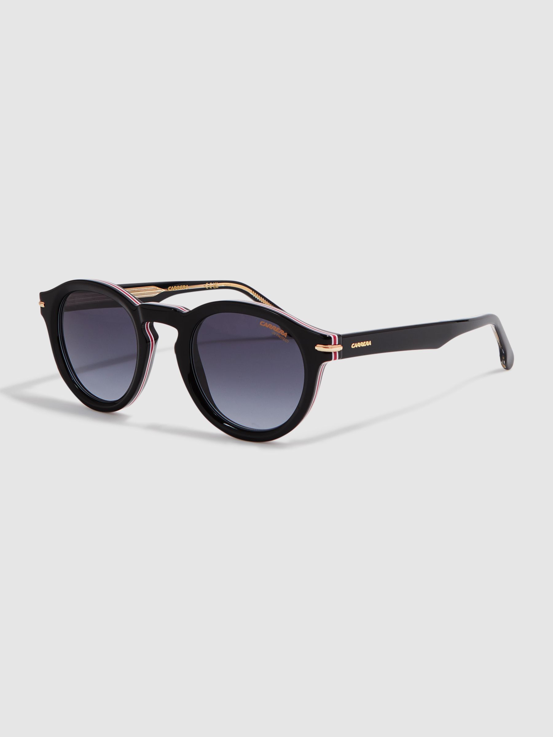 Carrera Eyewear Round Tortoiseshell Sunglasses in Black - Image 4 of 5