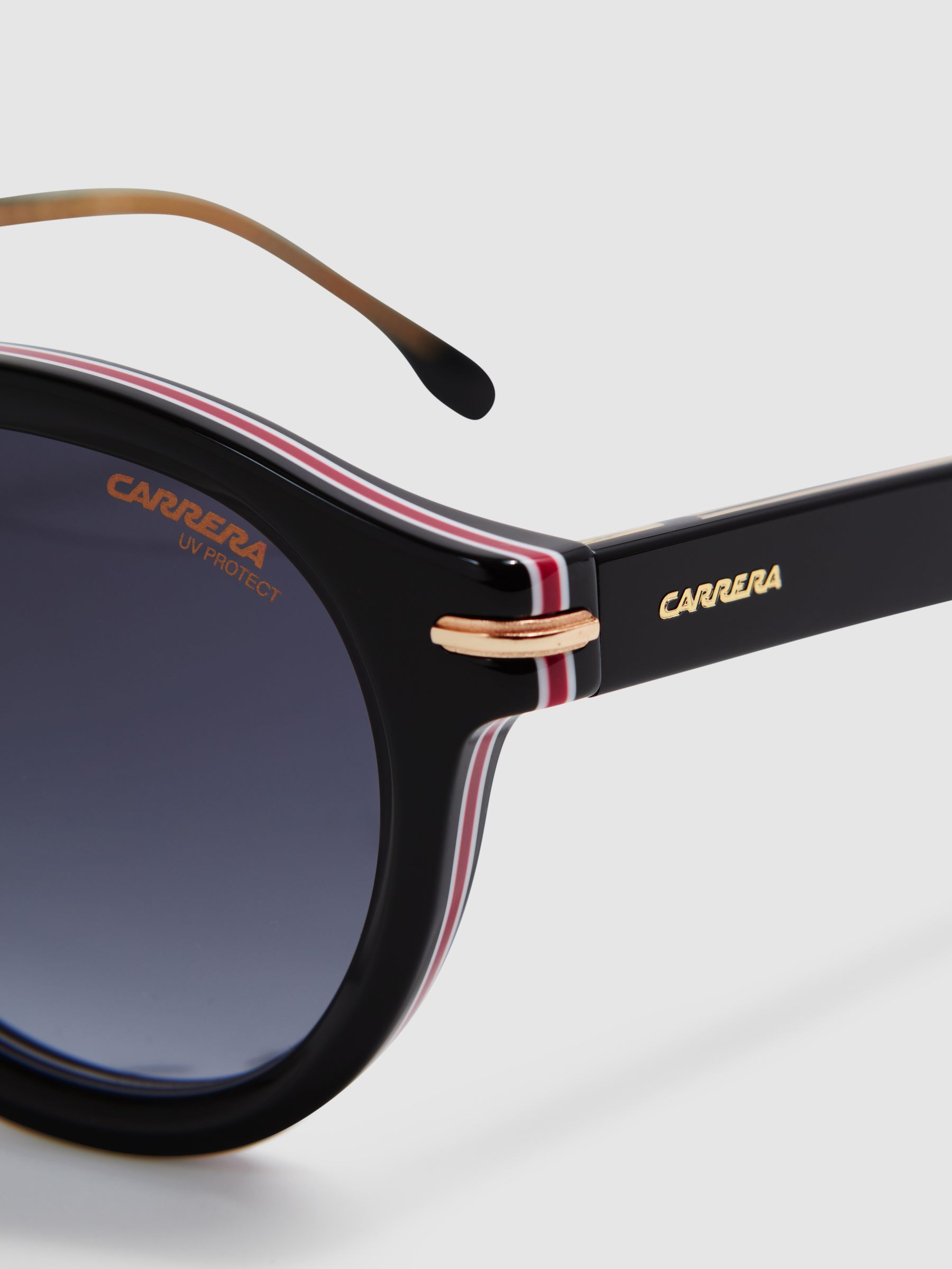 Carrera Eyewear Round Tortoiseshell Sunglasses in Black - Image 5 of 5