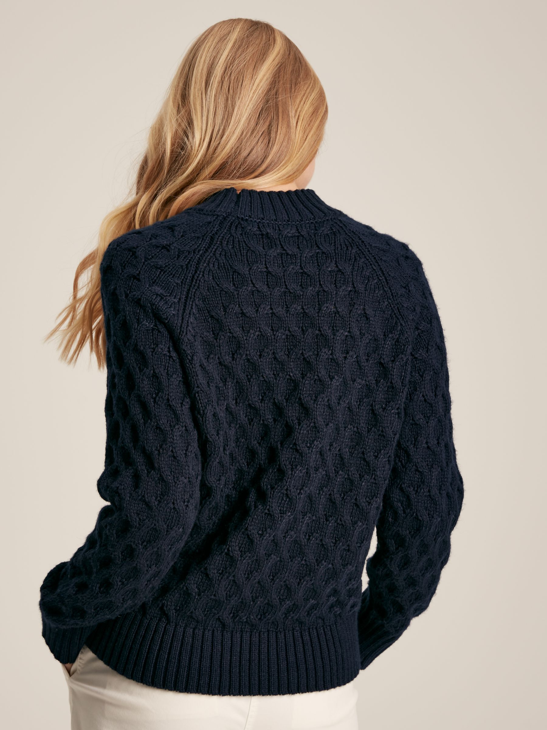 Anita Navy Blue Honeycomb Stitch Jumper - Image 2 of 7