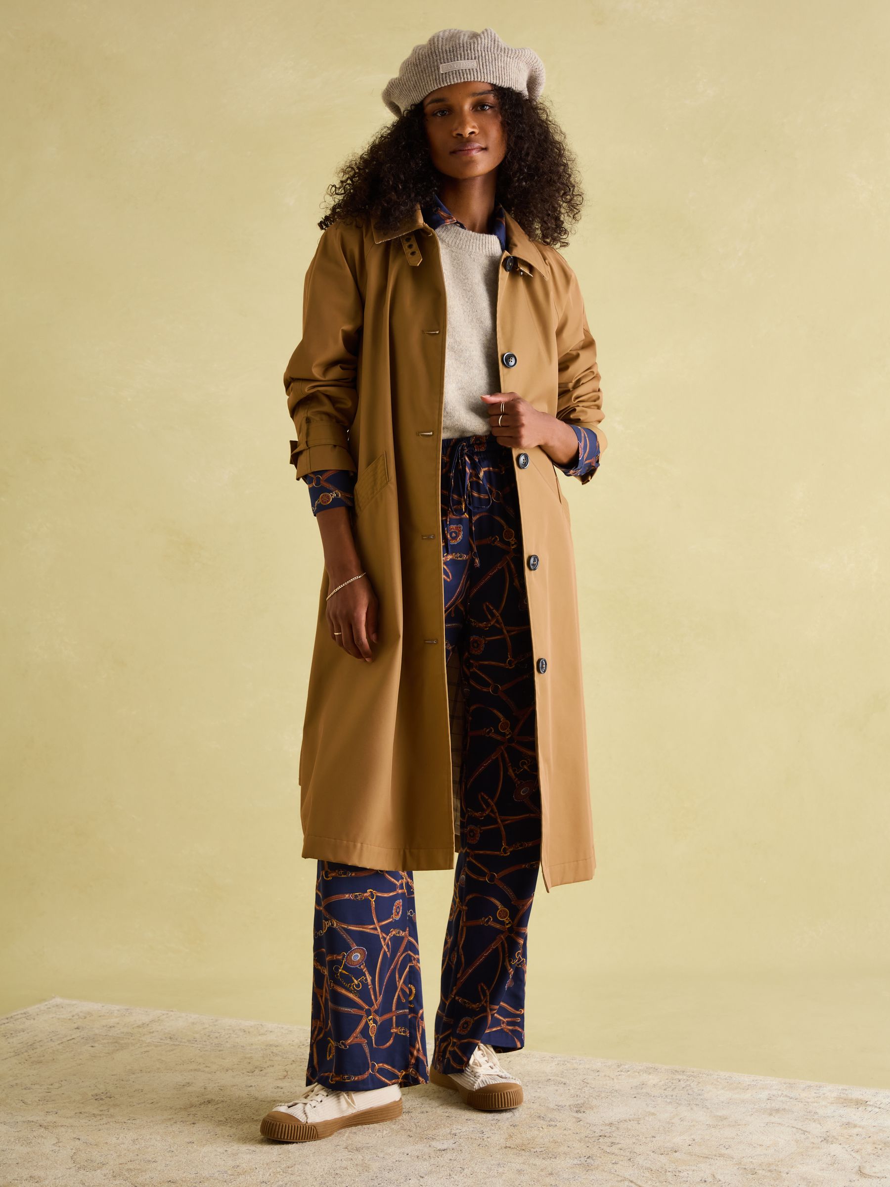 Epwell Brown Waterproof Belted Trench Coat - Image 4 of 10