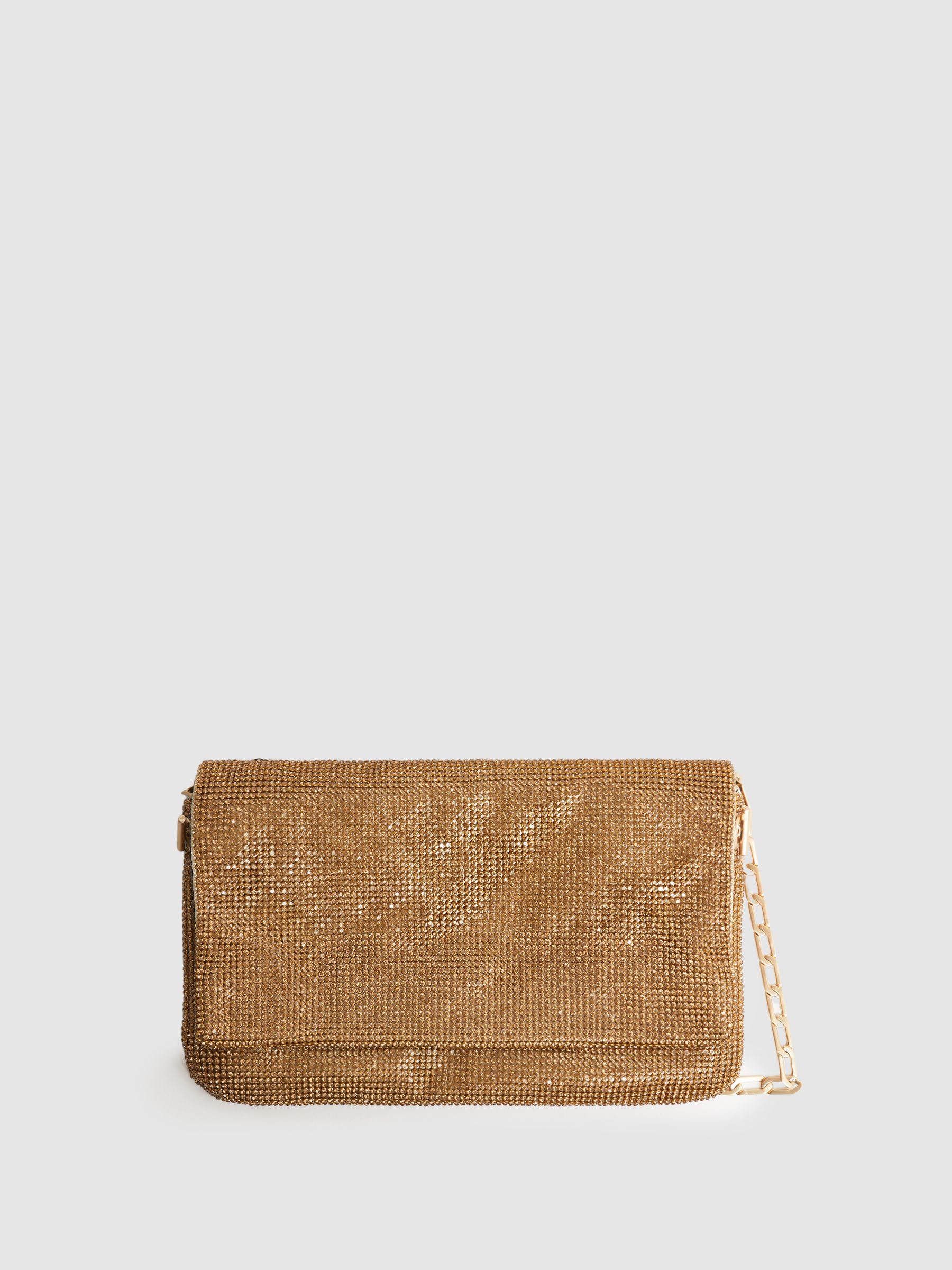 Embellished Shoulder Bag in Bronze - Image 1 of 5