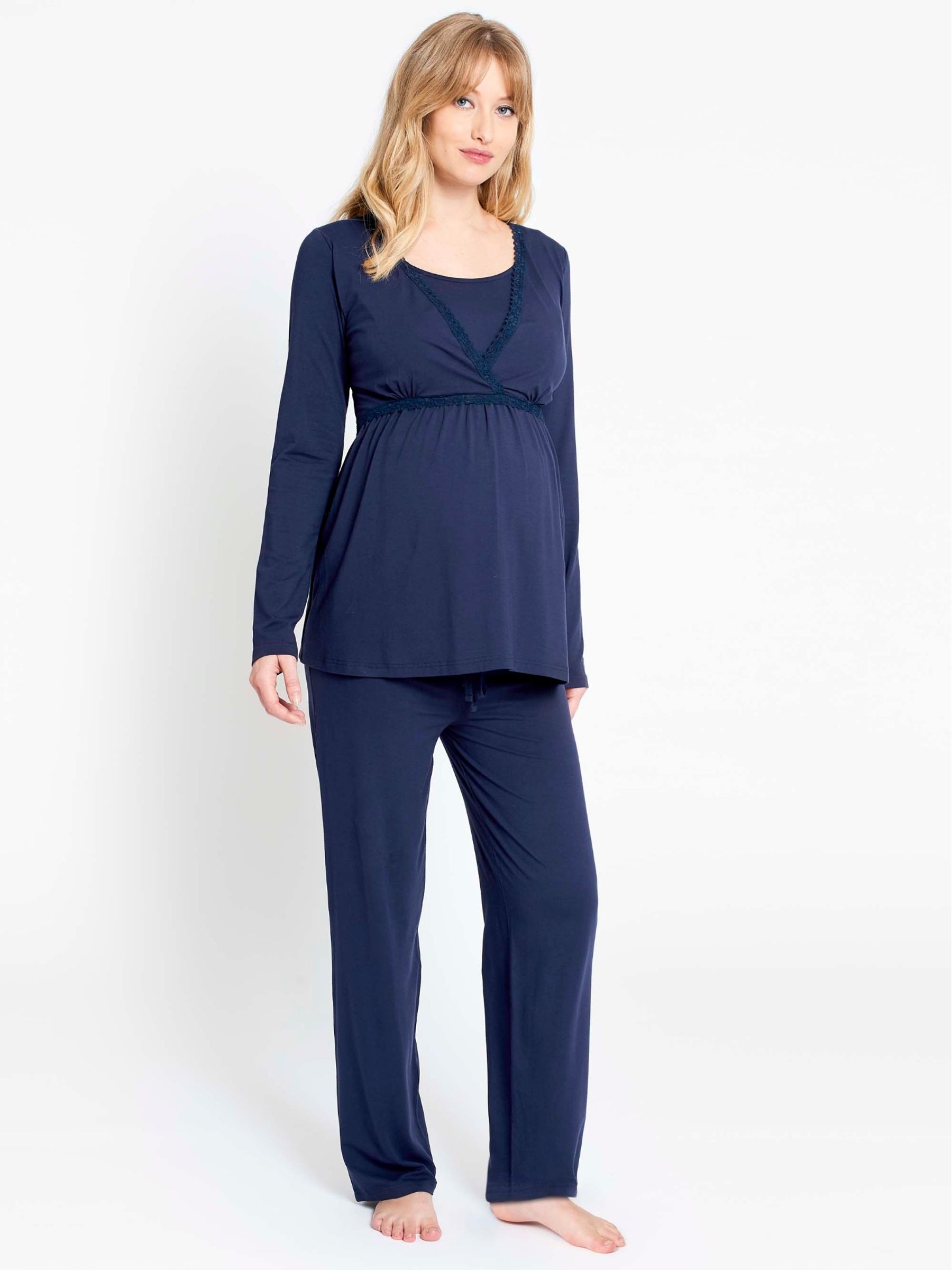 Navy Maternity Pyjama Bottoms - Image 1 of 3