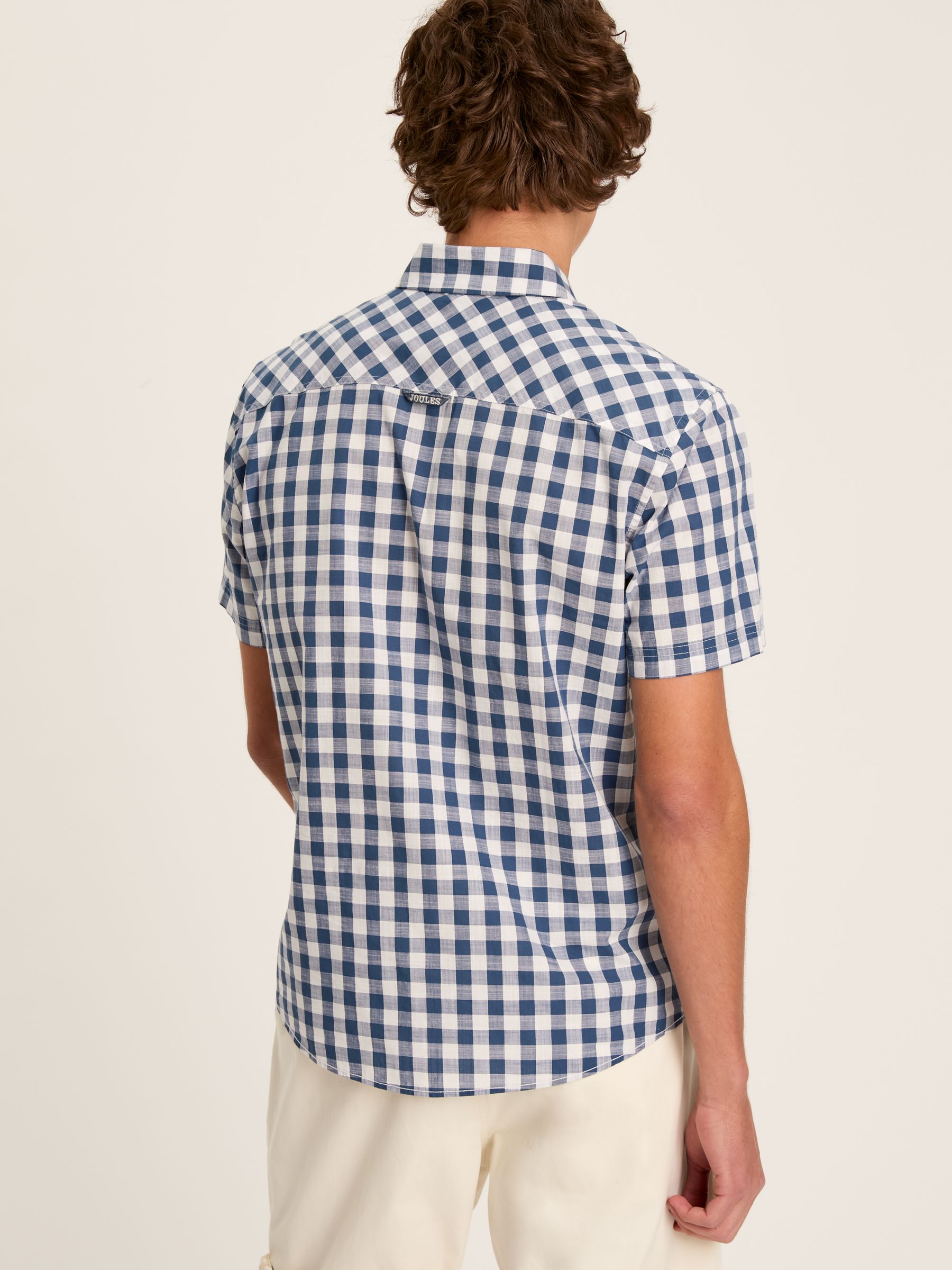 Wilson Blue Gingham Classic Fit Short Sleeve Shirt - Image 3 of 7