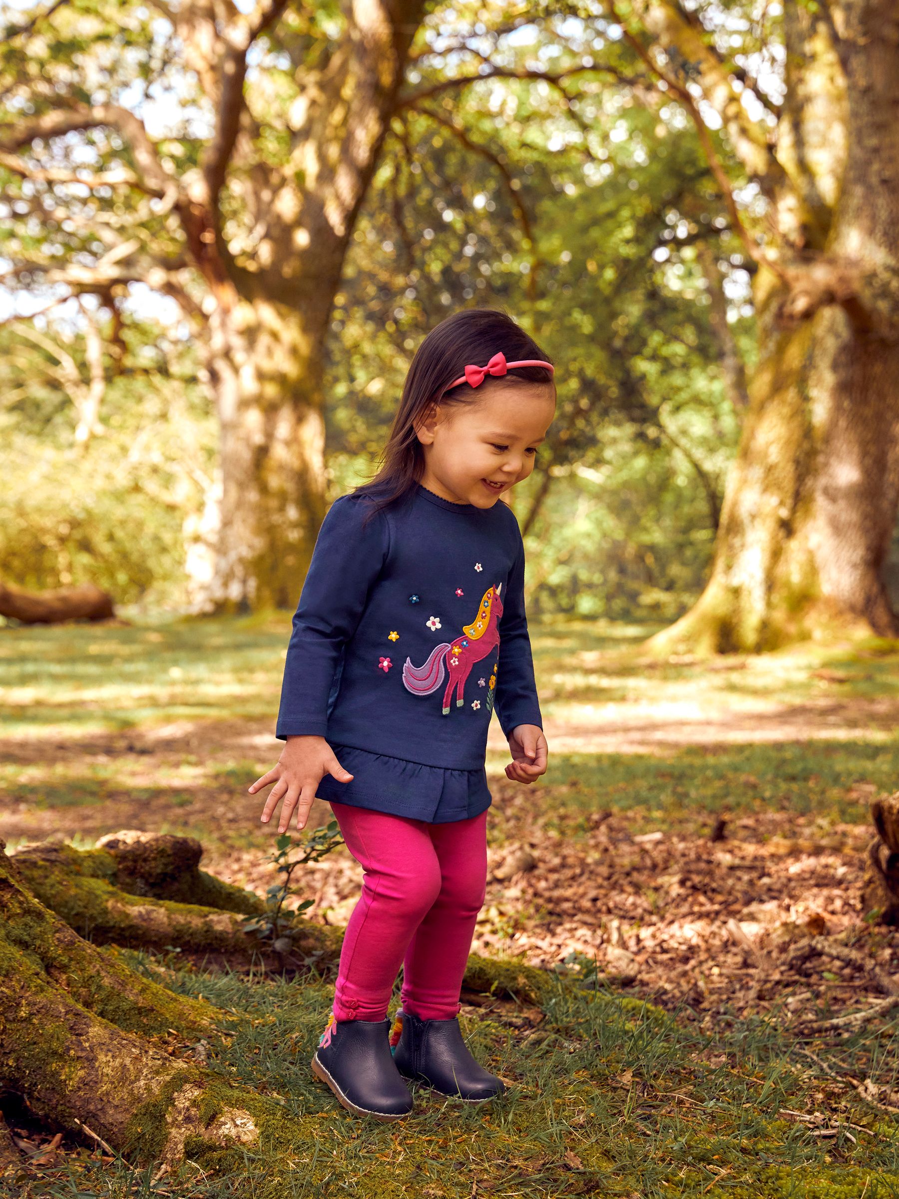 Navy Girls' Unicorn Appliqué Tunic - Image 2 of 4