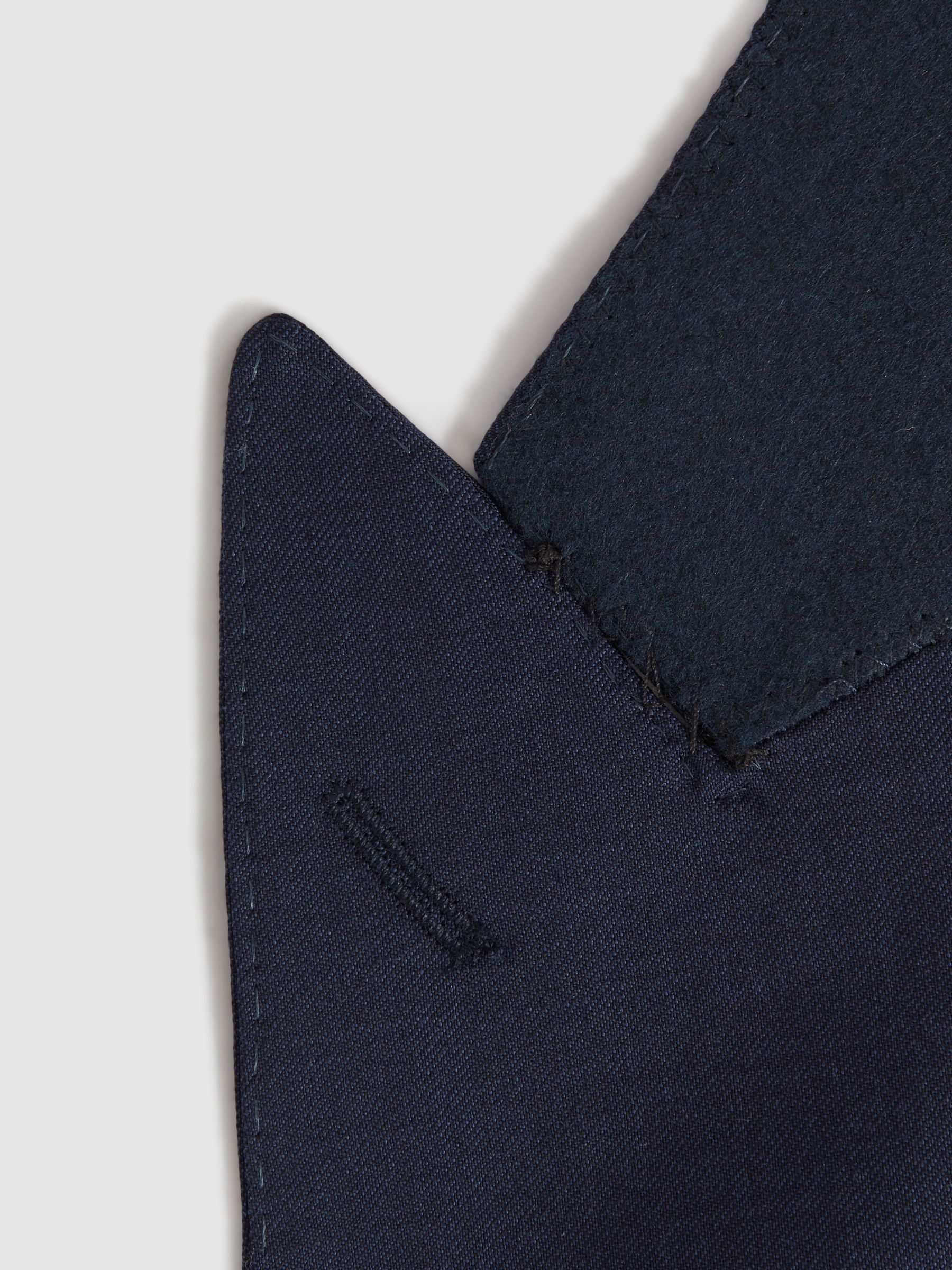 Destiny Navy Wool Single Breasted Regular Fit Blazer - Image 6 of 7